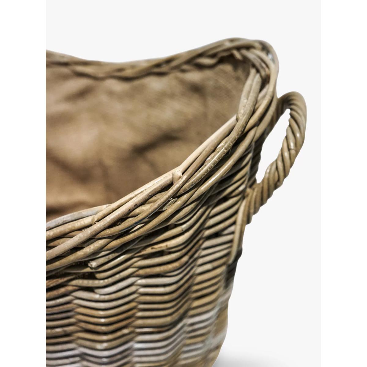 Ivyline Natural Wicker Oval Log Basket – image 2
