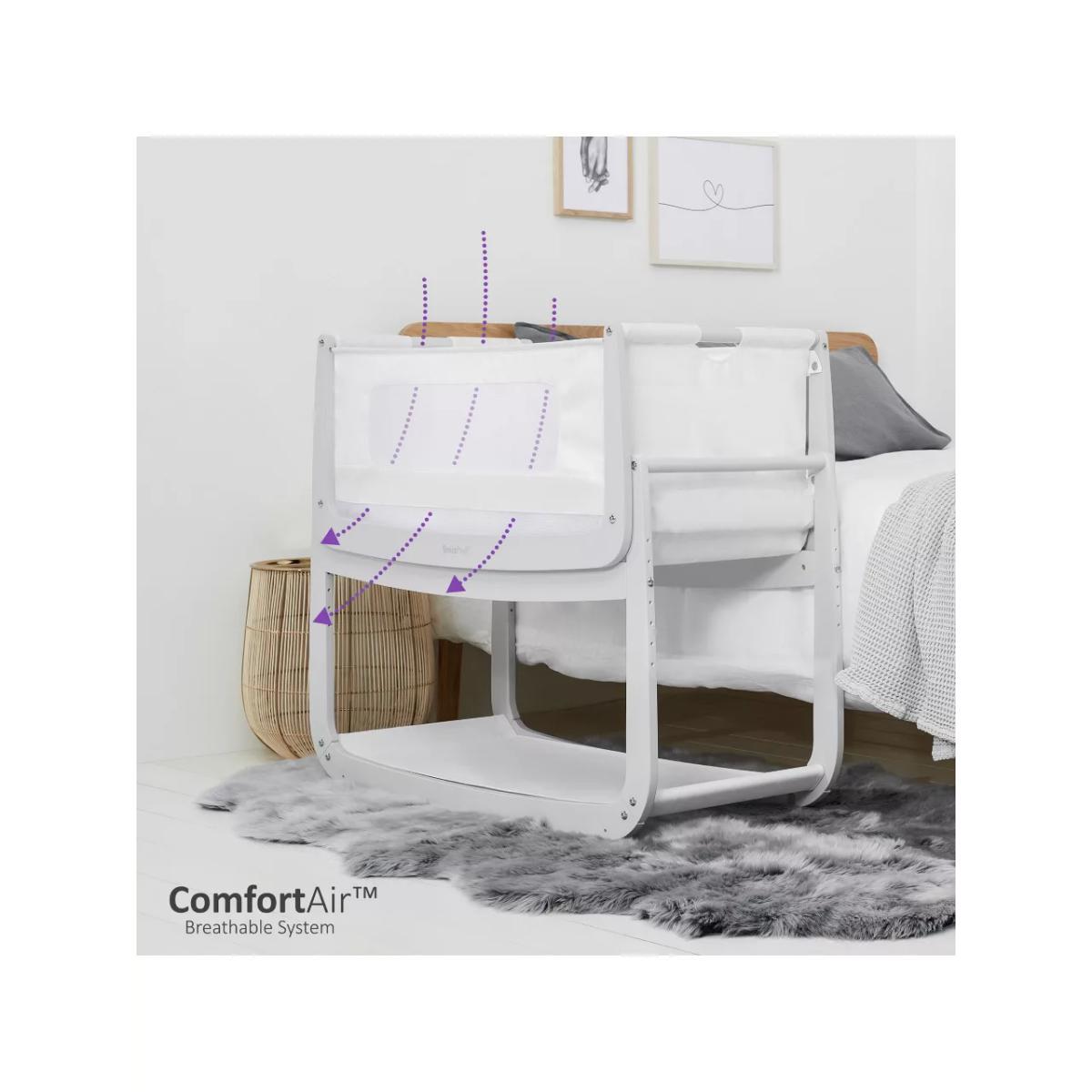Snüz SnüzPod 4 Bedside Crib, Haze Grey – image 3