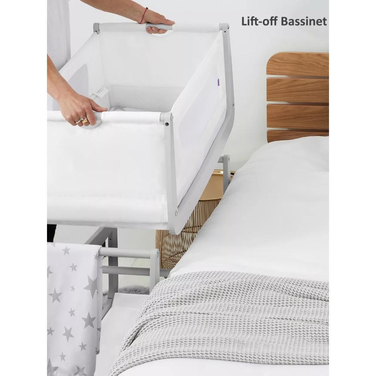 Snüz SnüzPod 4 Bedside Crib, Haze Grey – image 6