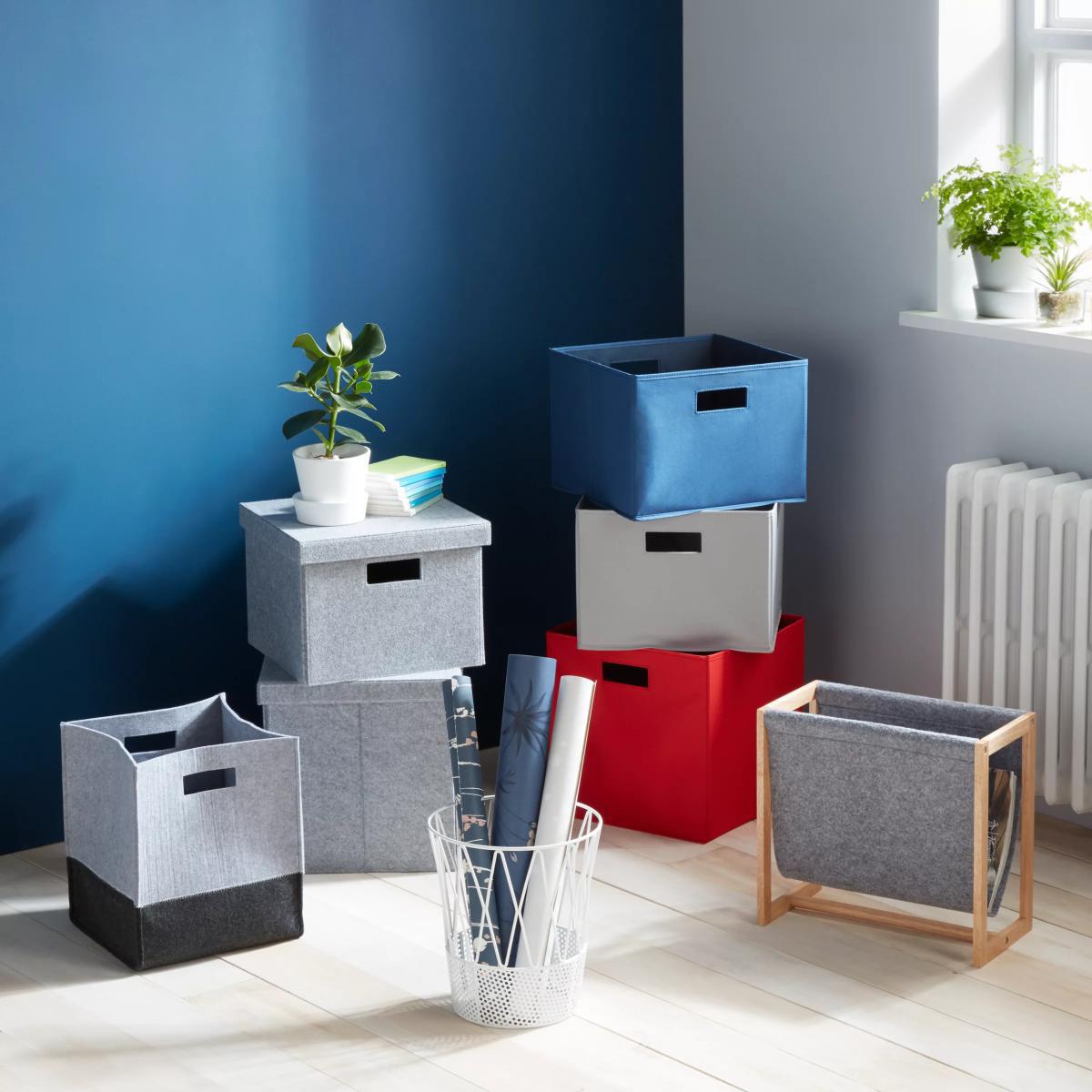 John Lewis & Partners Grey Felt Storage Box, Medium – image 2