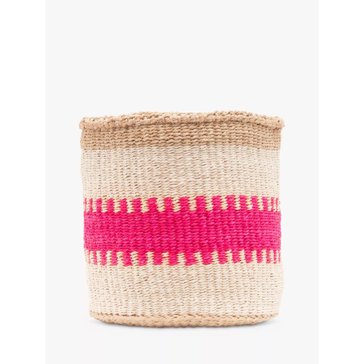 The Basket Room Kuzuia Woven Storage Basket, Pink Stripe, Extra Large – image 2