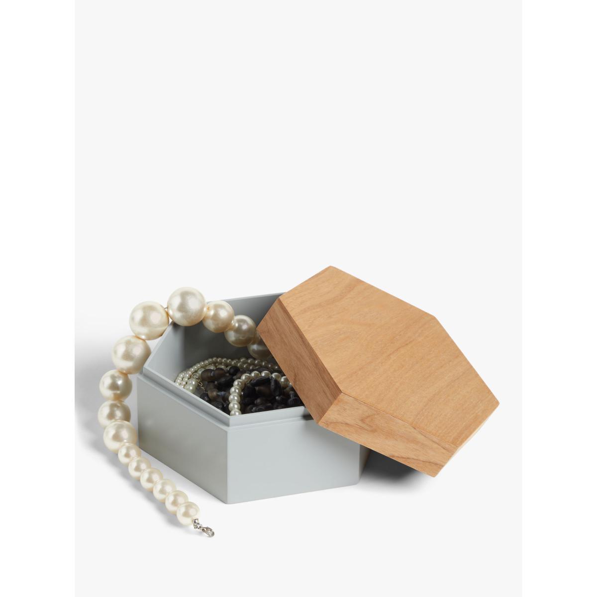 ANYDAY John Lewis & Partners Hexagonal Lacquered Storage Box, Grey – image 2