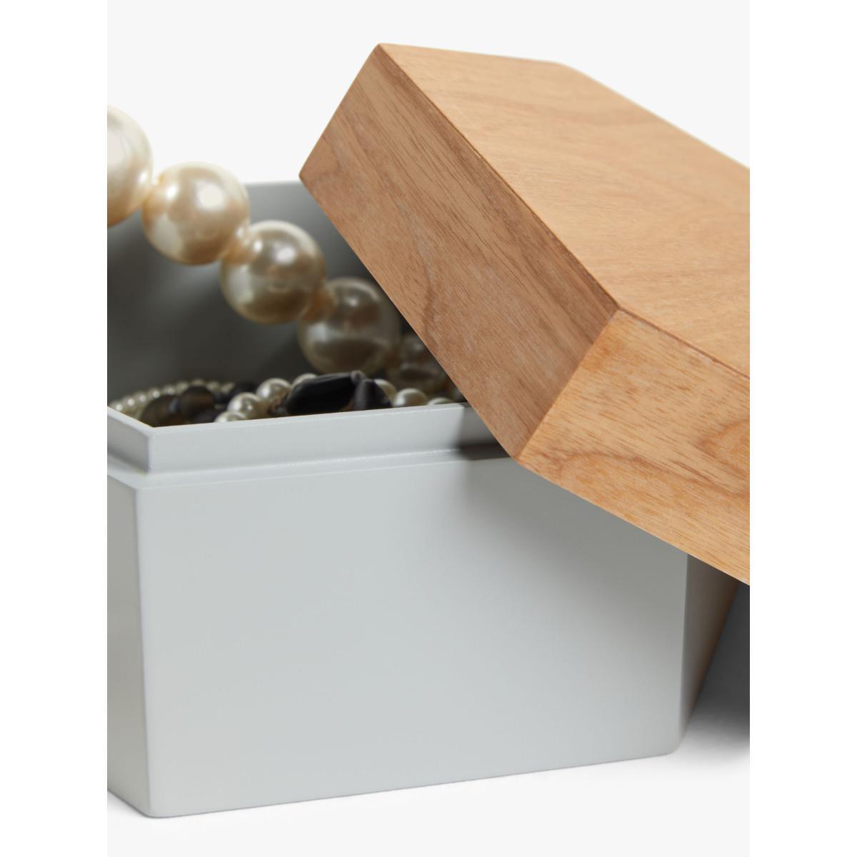 ANYDAY John Lewis & Partners Hexagonal Lacquered Storage Box, Grey – image 3