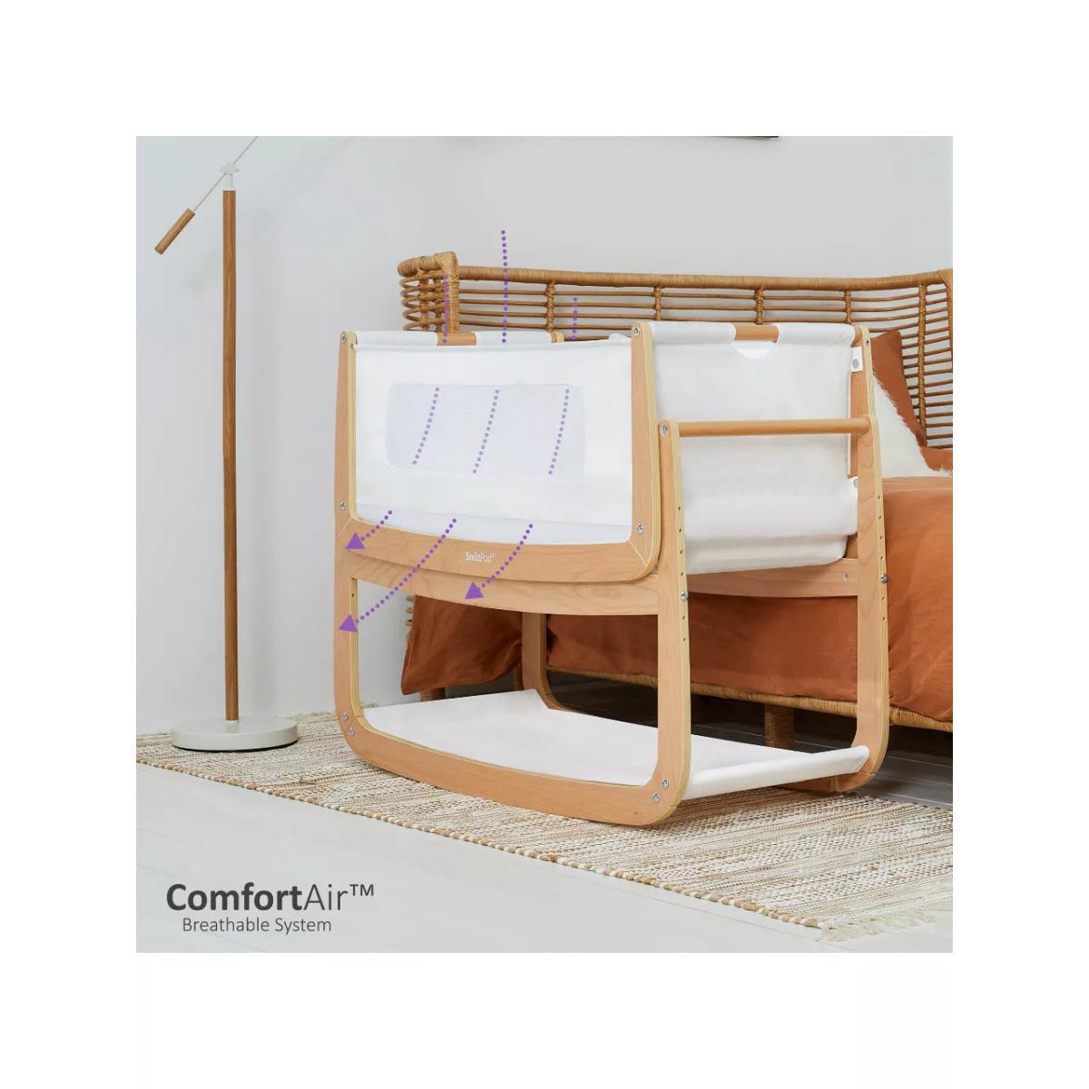 Snüz SnüzPod 4 Bedside Crib, Natural – image 3
