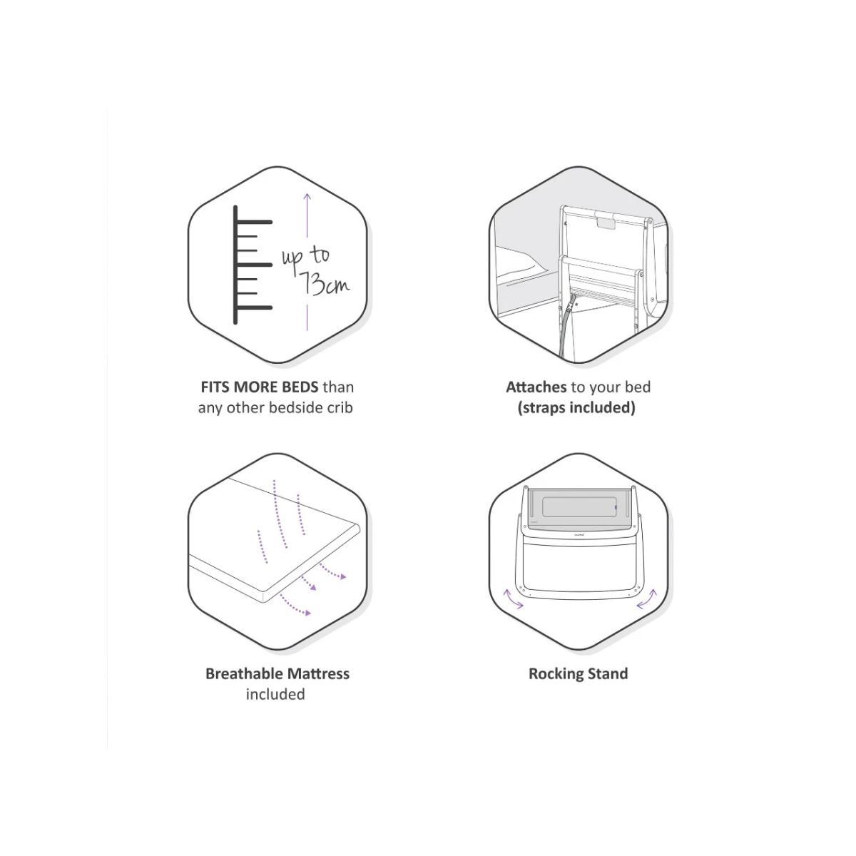 Snüz SnüzPod 4 Bedside Crib, Natural – image 8