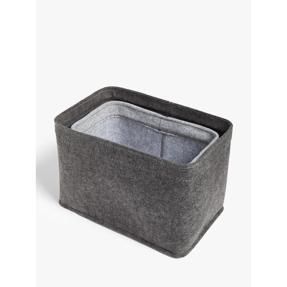 John Lewis & Partners Felt Storage Baskets, Set of 2 – image 2