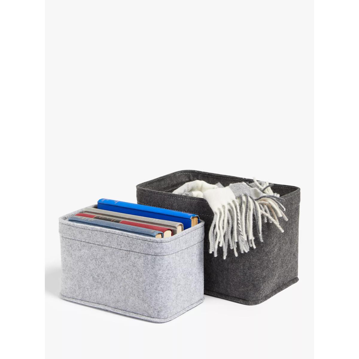 John Lewis & Partners Felt Storage Baskets, Set of 2 – image 3
