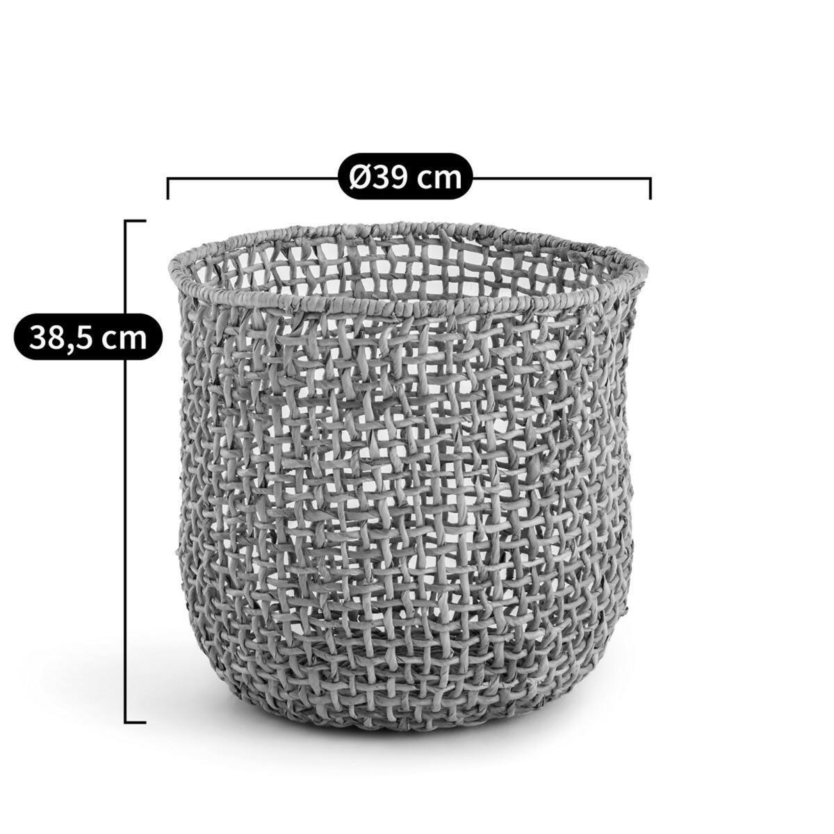 Abaki Round Abaca Openwork Basket – image 3