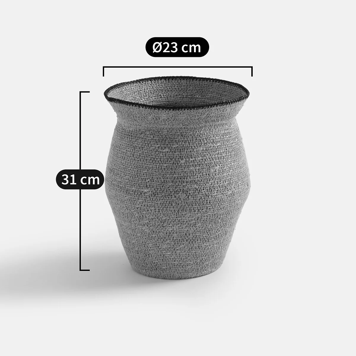 Saski Woven Straw Basket H31cm – image 5