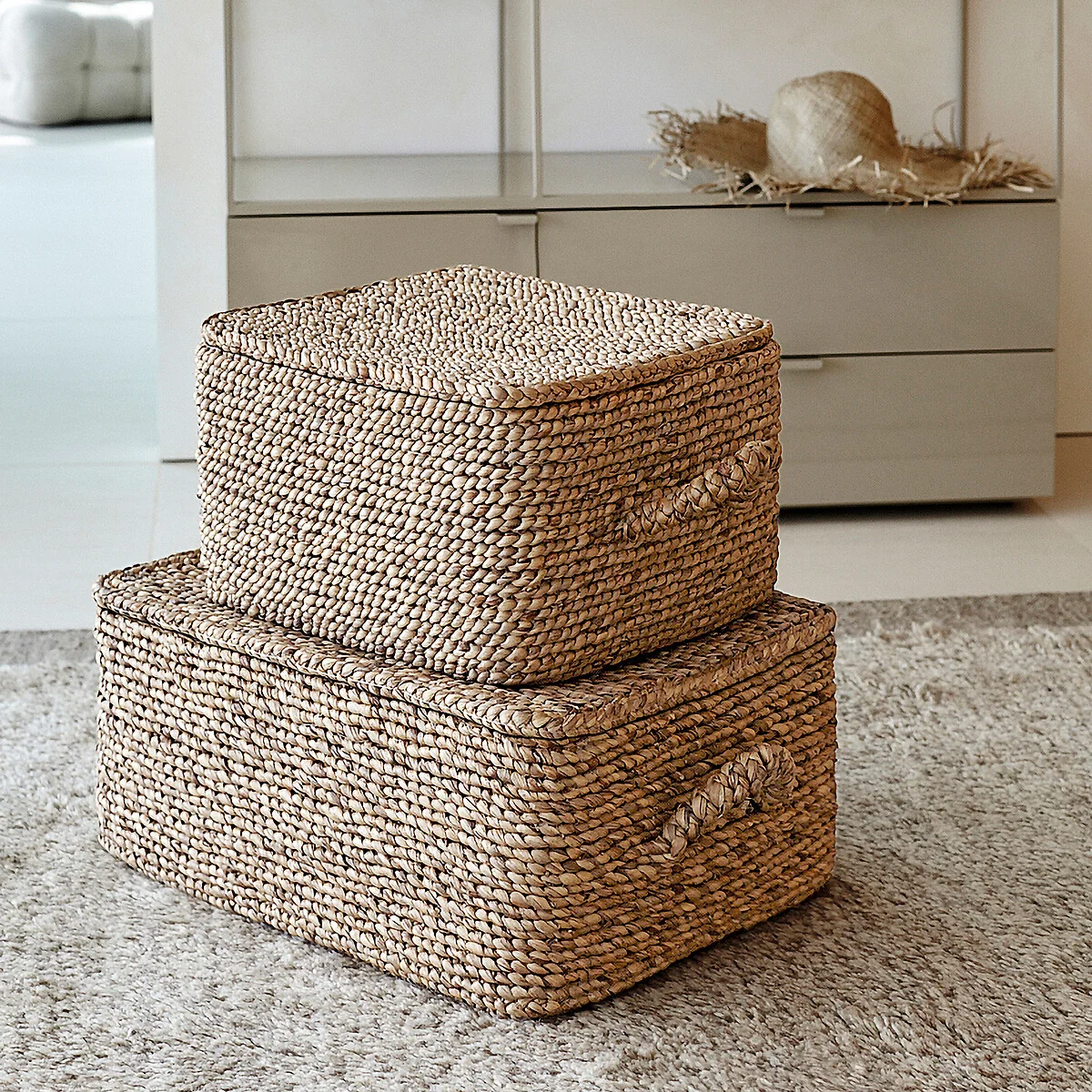 Lian Woven Sea Hyacinth Rectangular Basket – image 2