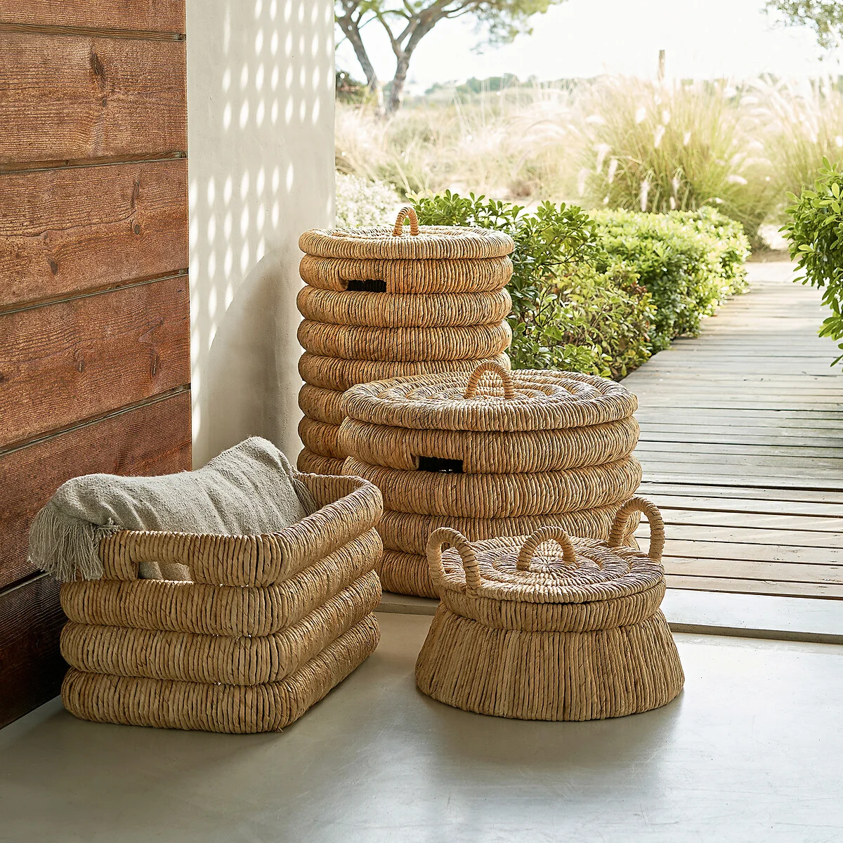Marilo Rectangular Woven Banana Bark Basket – image 2