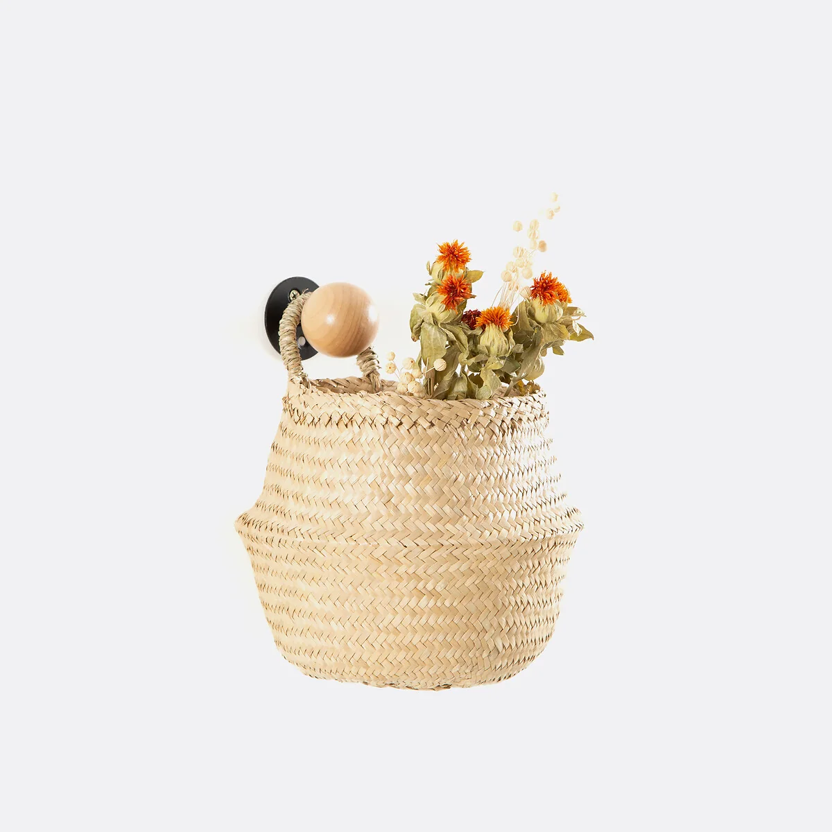 Rixy Woven Straw Ball Basket – image 4
