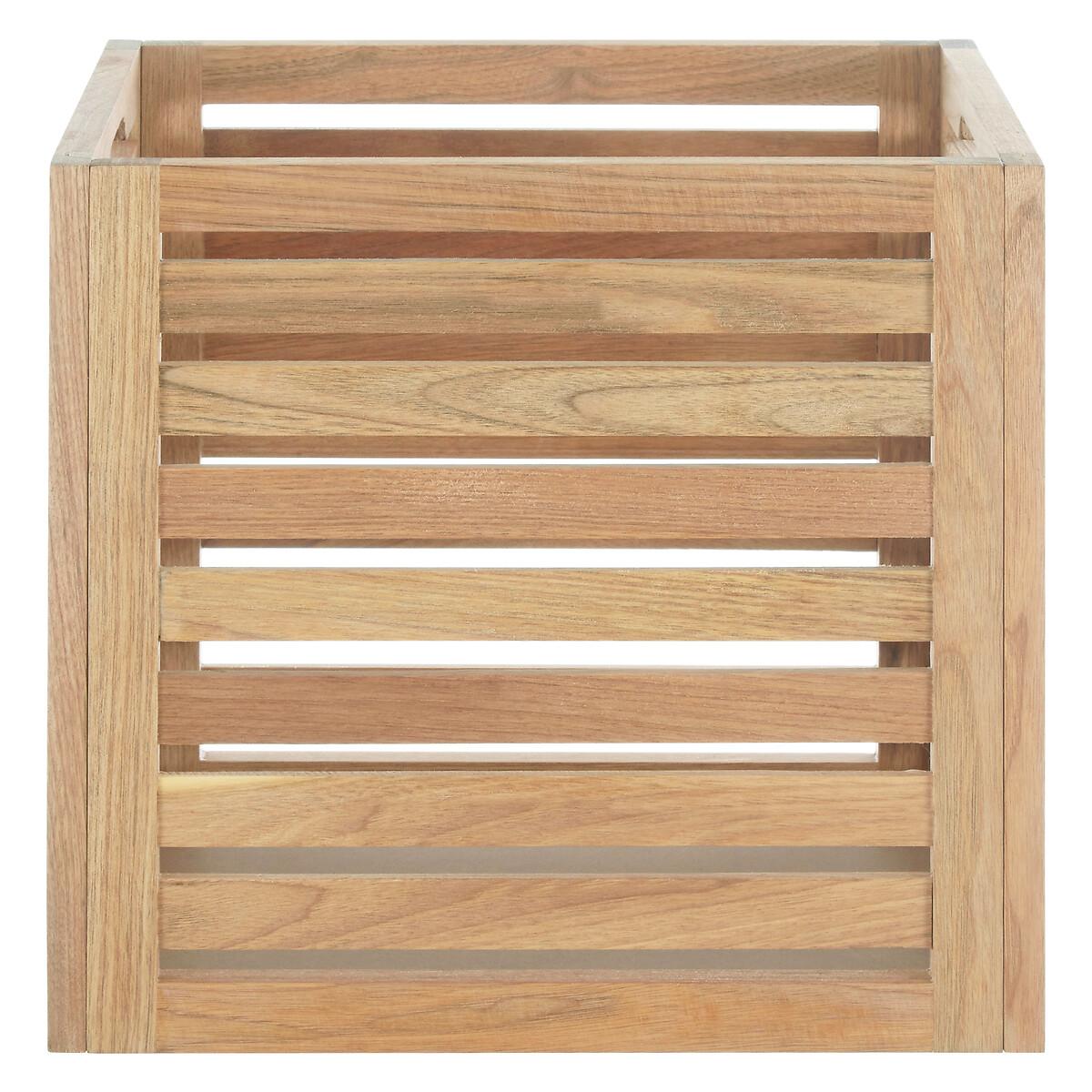 Slatted Storage Box in Walnut Wood – image 2