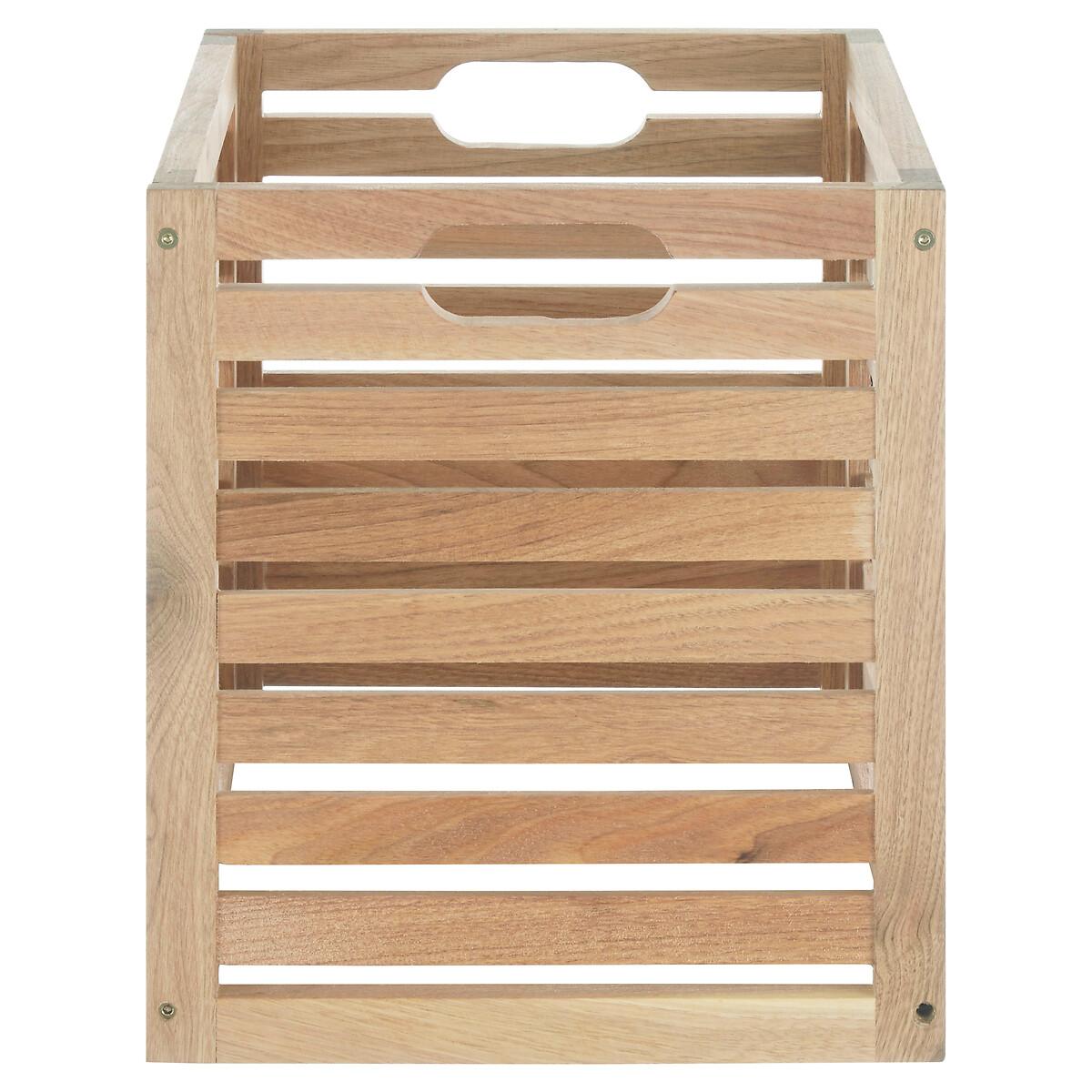 Slatted Storage Box in Walnut Wood – image 3