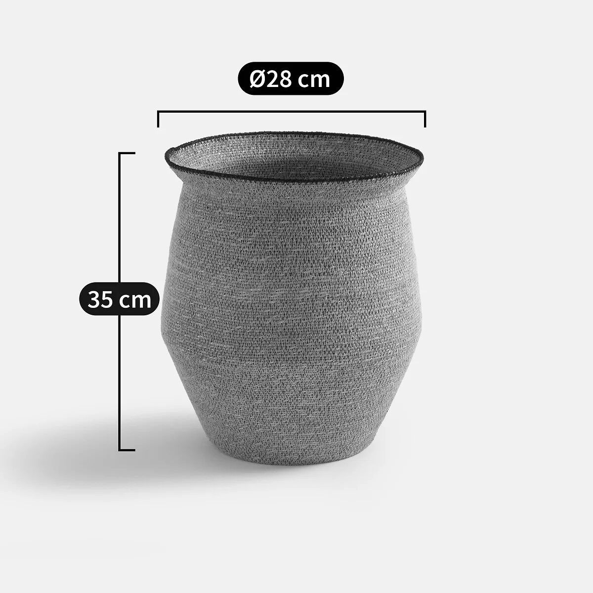 Saski Woven Straw Basket H35cm – image 5