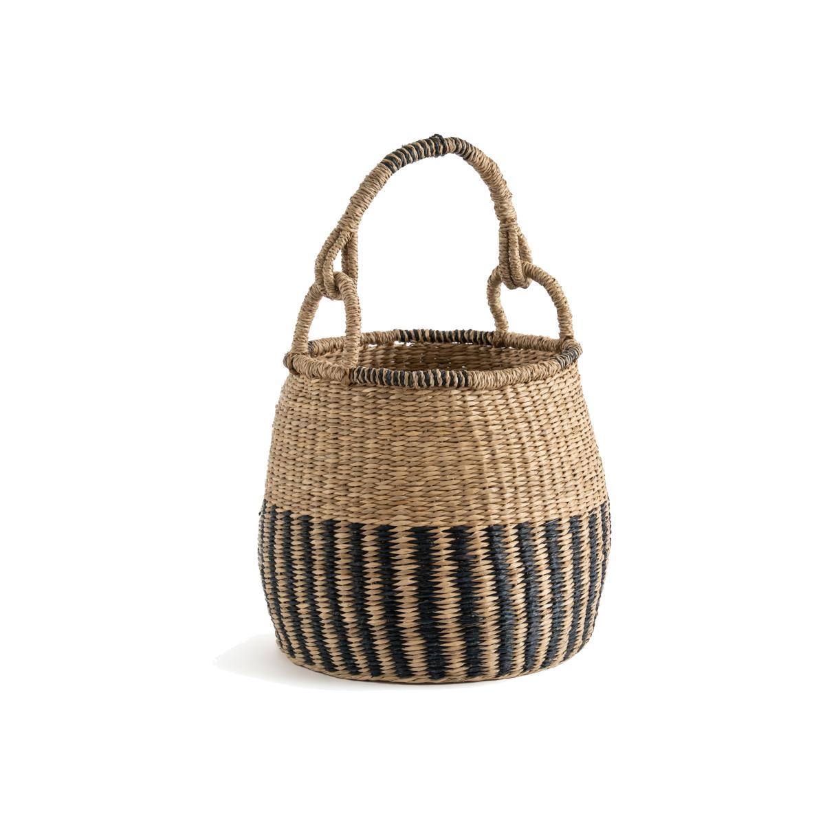Zac Round Bell Basket in Woven Seagrass – image 1