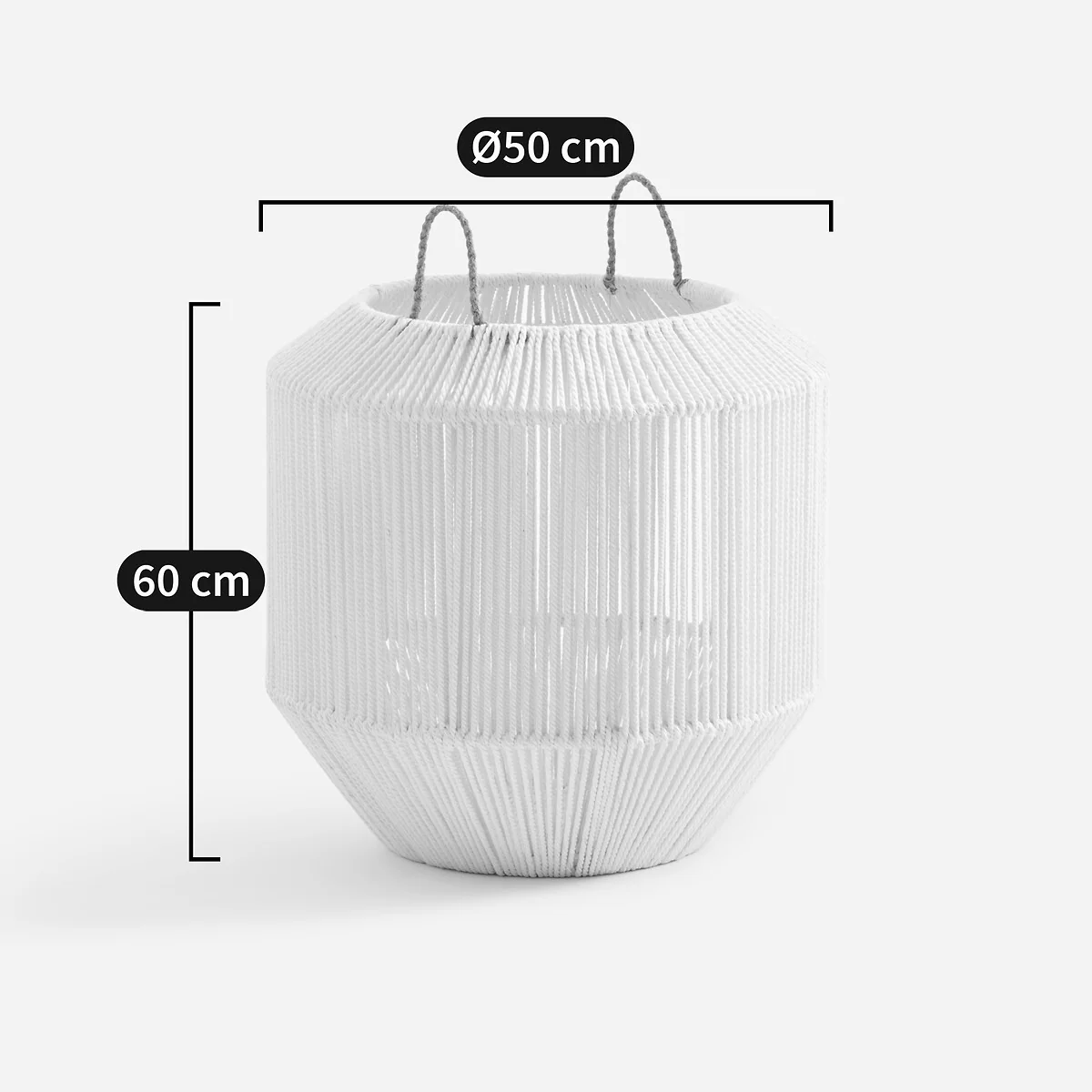 Folo Cotton Hand-Woven Round Basket, Large Model – image 6