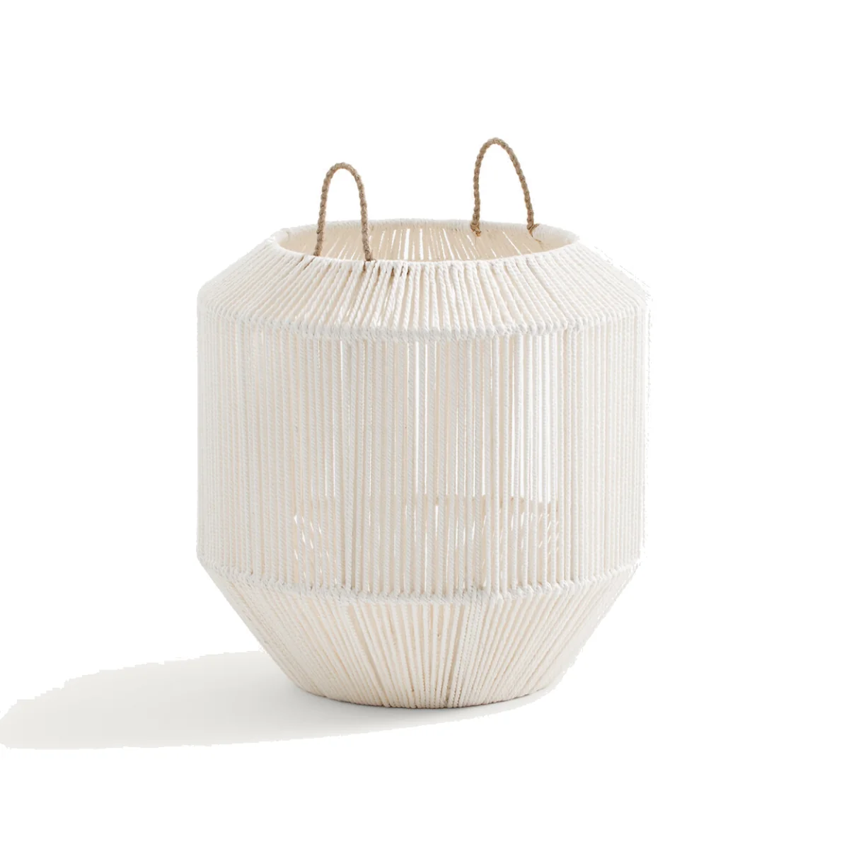 Folo Cotton Hand-Woven Round Basket, Large Model – image 1