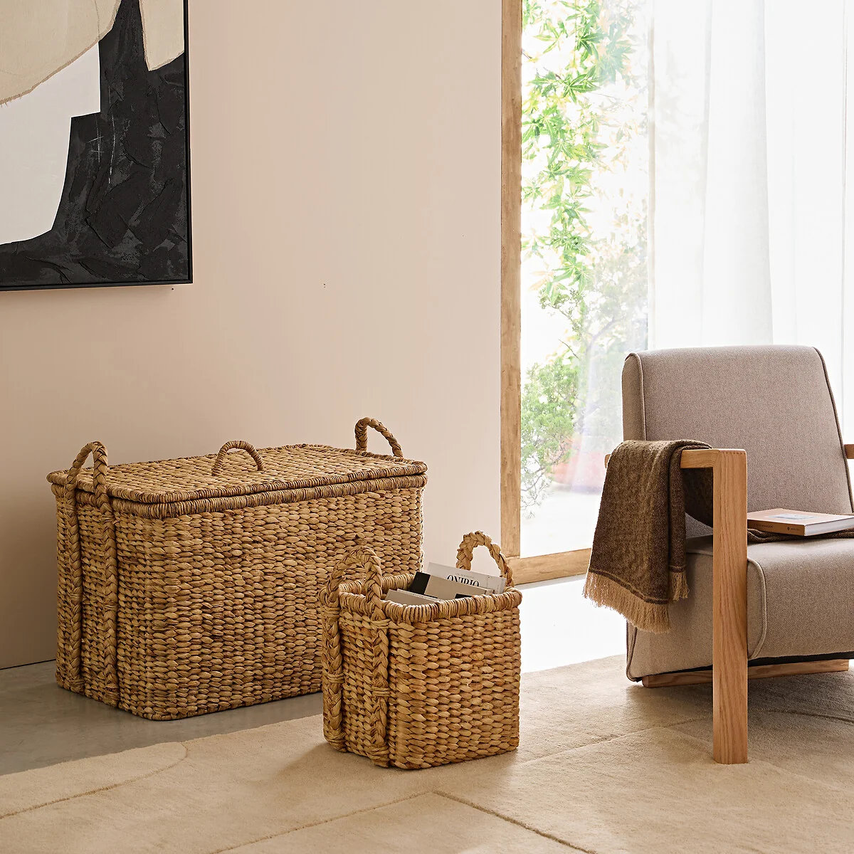 Tima Square Basket in Water Hyacinth – image 2