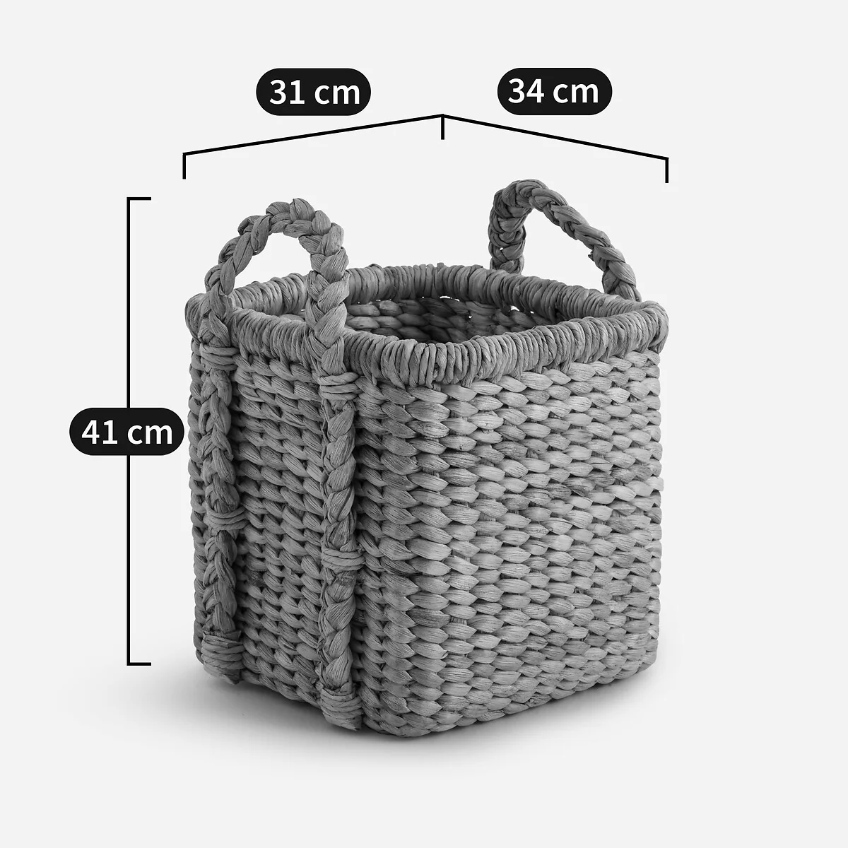 Tima Square Basket in Water Hyacinth – image 7