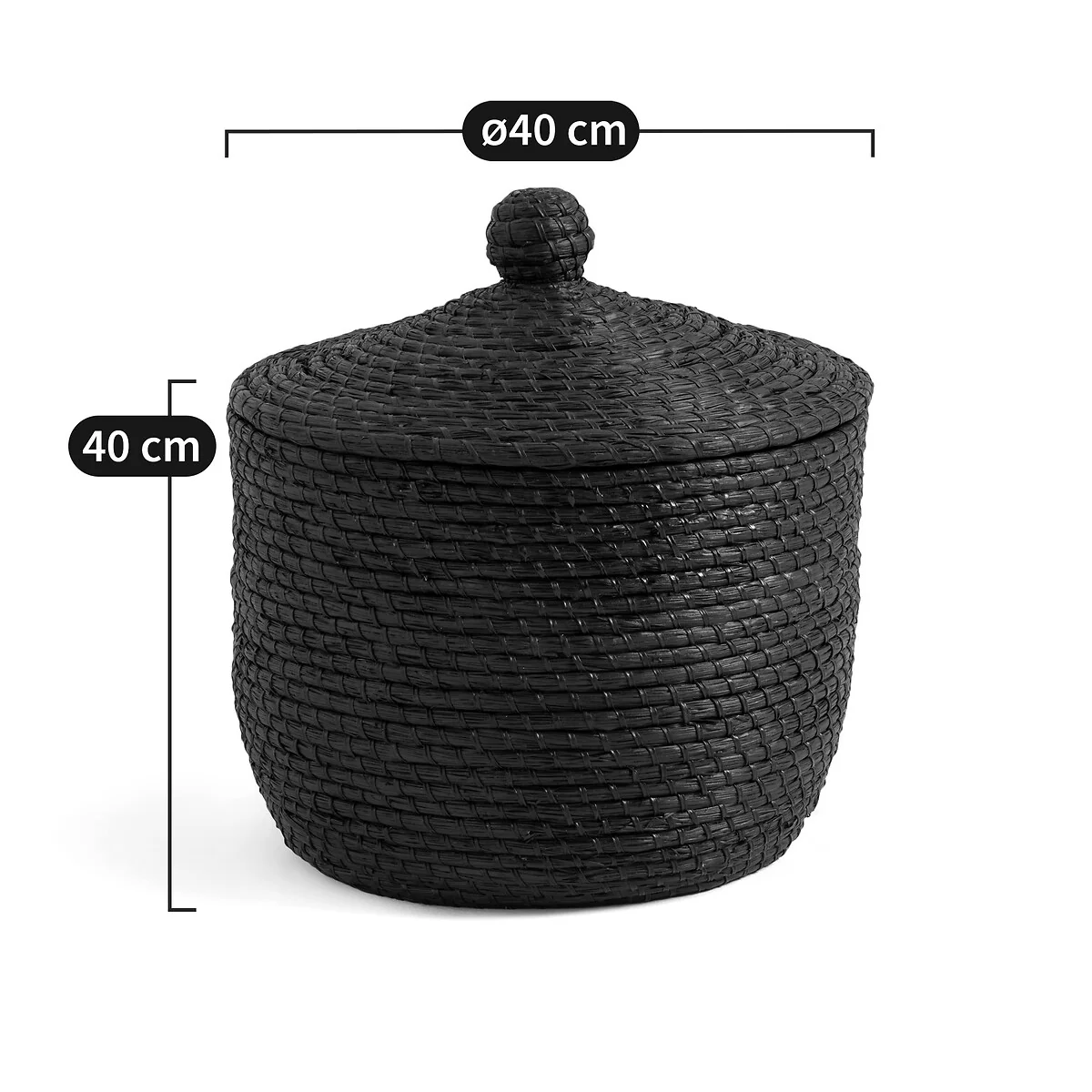 Honoka Woven Straw Basket with Lid – image 4