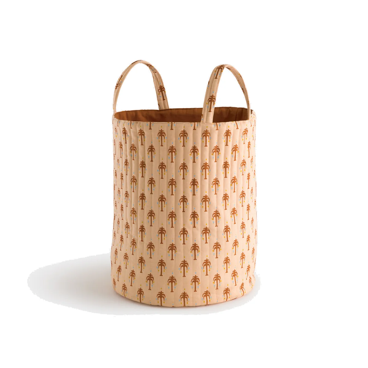 Nizar Palm Tree Print Quilted Storage Basket – image 1