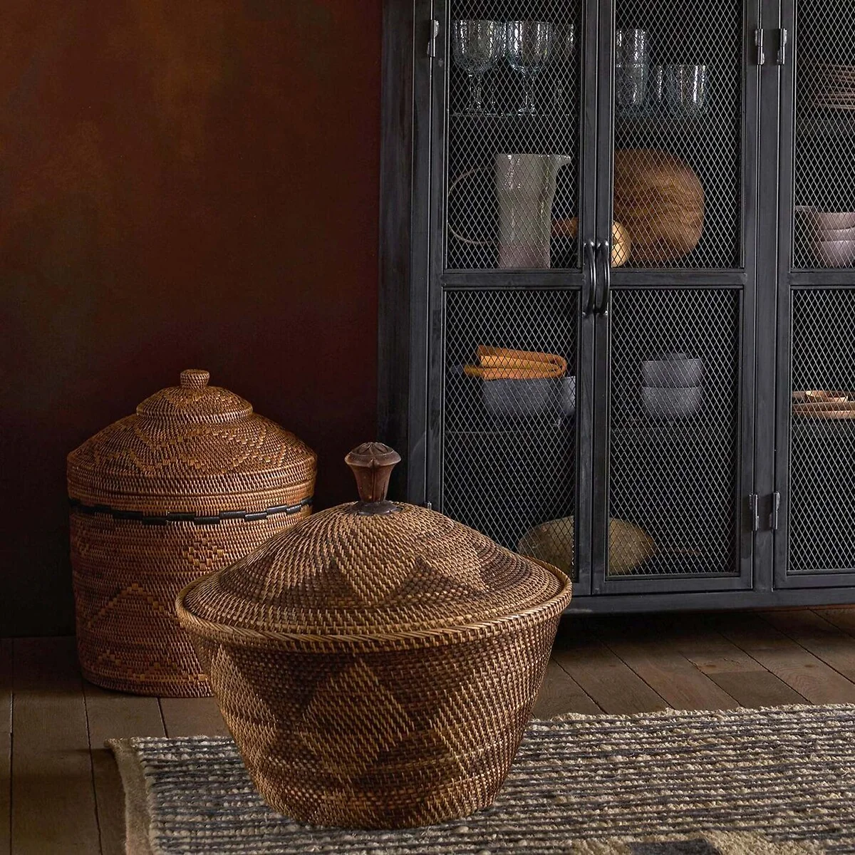 Brazil 50cm Woven Bamboo & Rattan Basket – image 2