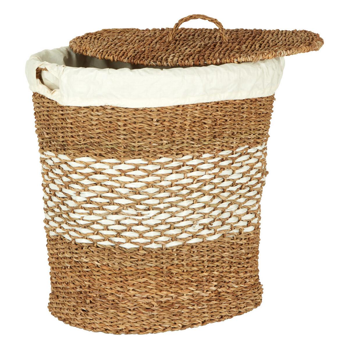 Oval Seagrass Basket With Lid – image 3