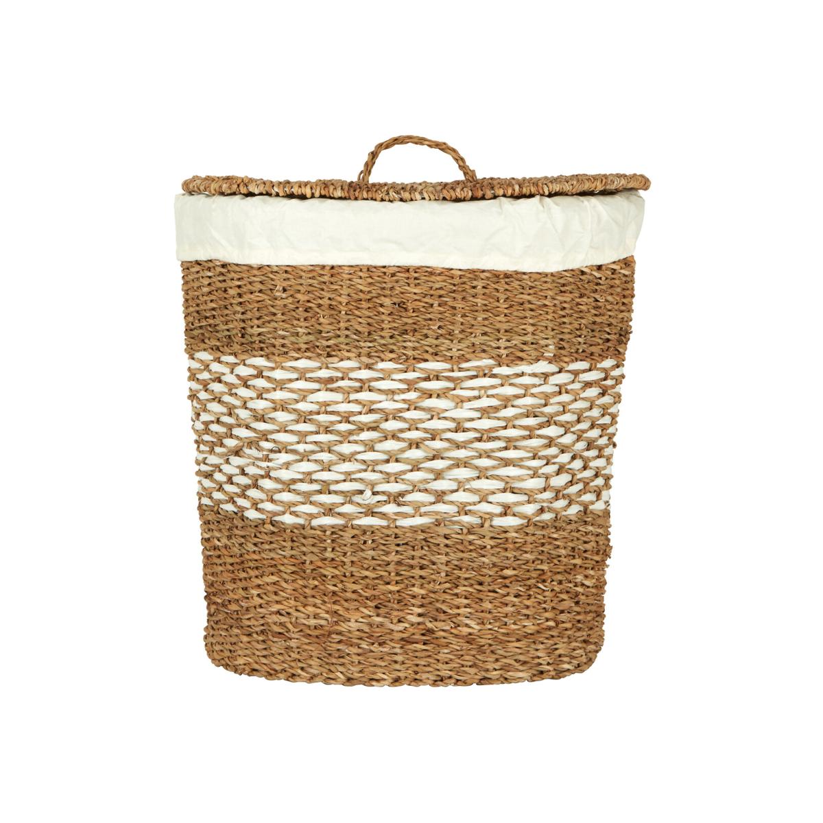 Oval Seagrass Basket With Lid – image 1