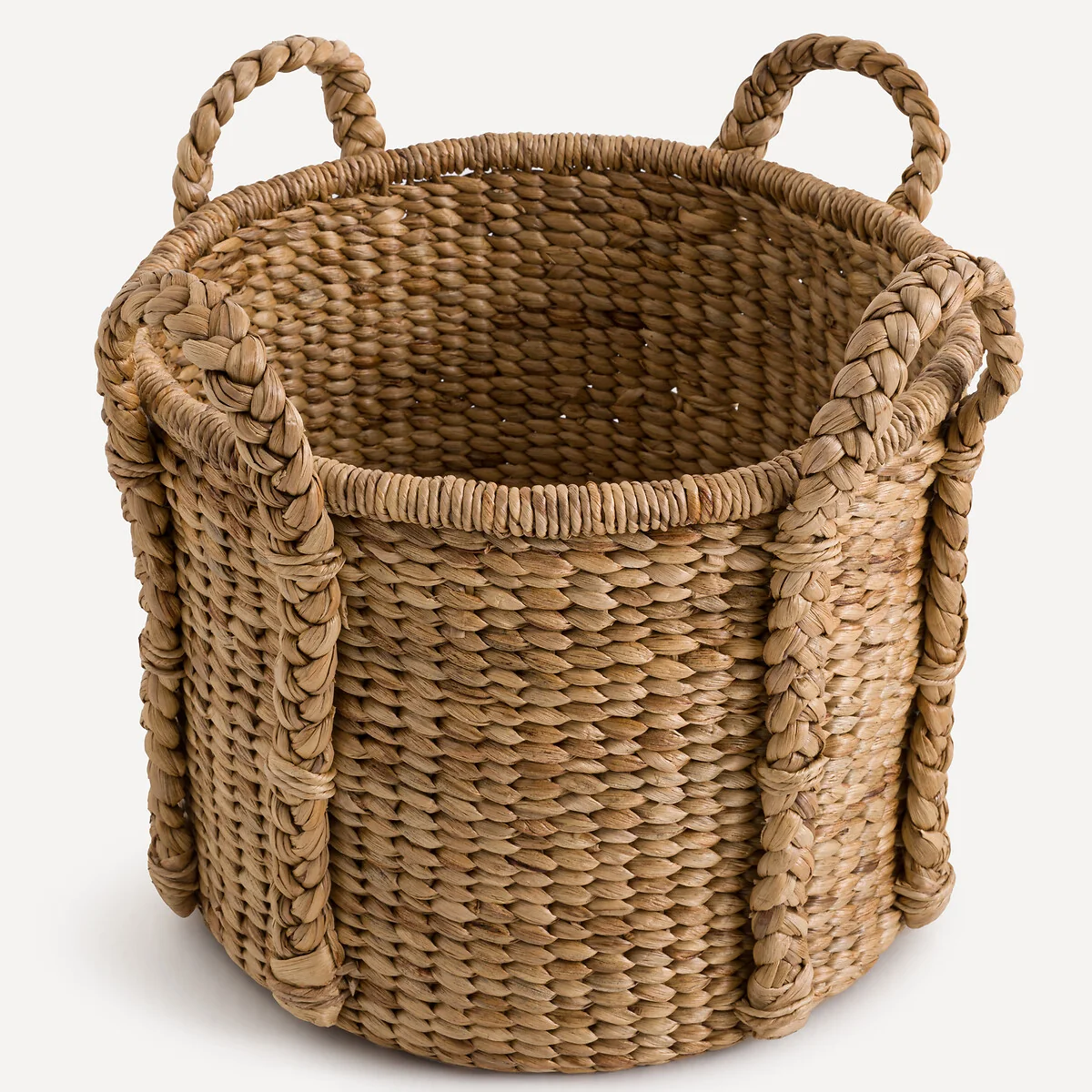 Tima Round Basket in Water Hyacinth with 4 Handles – image 3