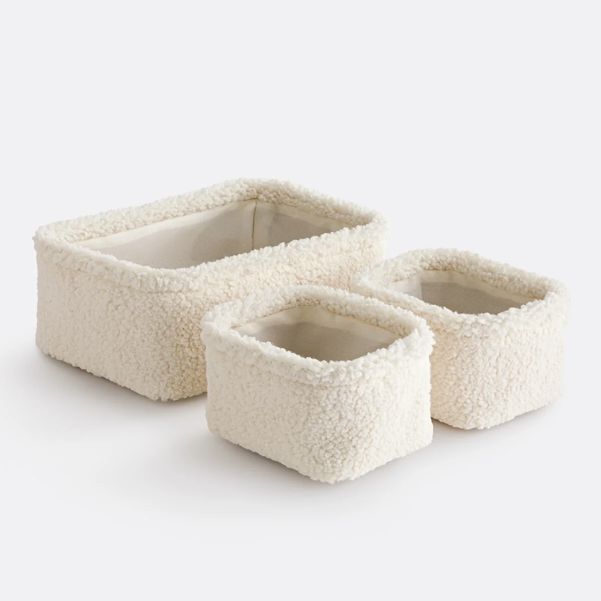 Set of 3 Boklio Fleece Nesting Baskets – image 3
