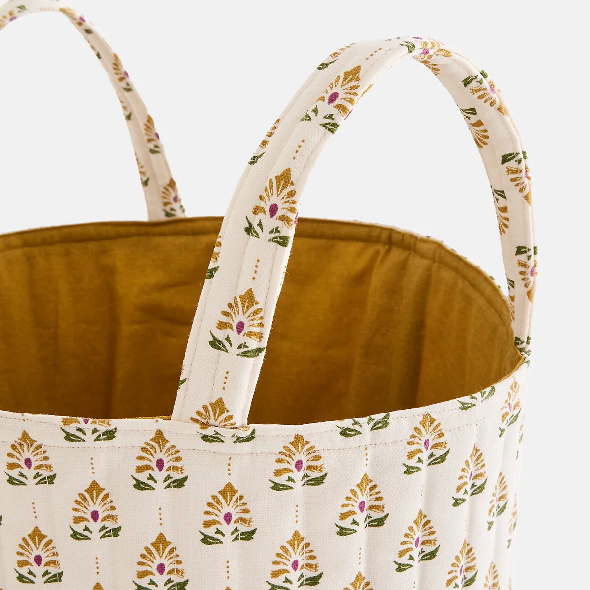 Sivali Cotton Quilted Laundry Basket – image 3