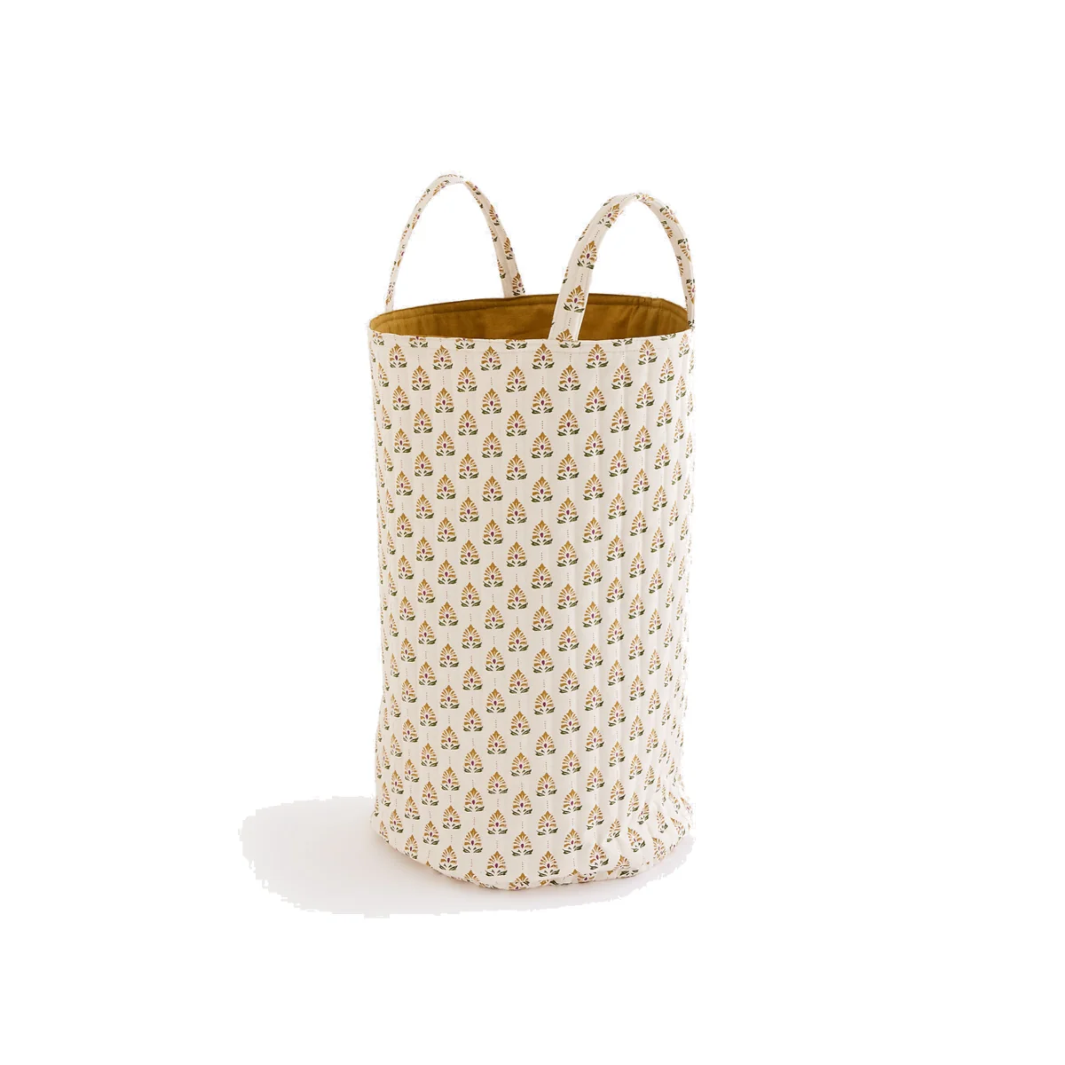 Sivali Cotton Quilted Laundry Basket – image 1