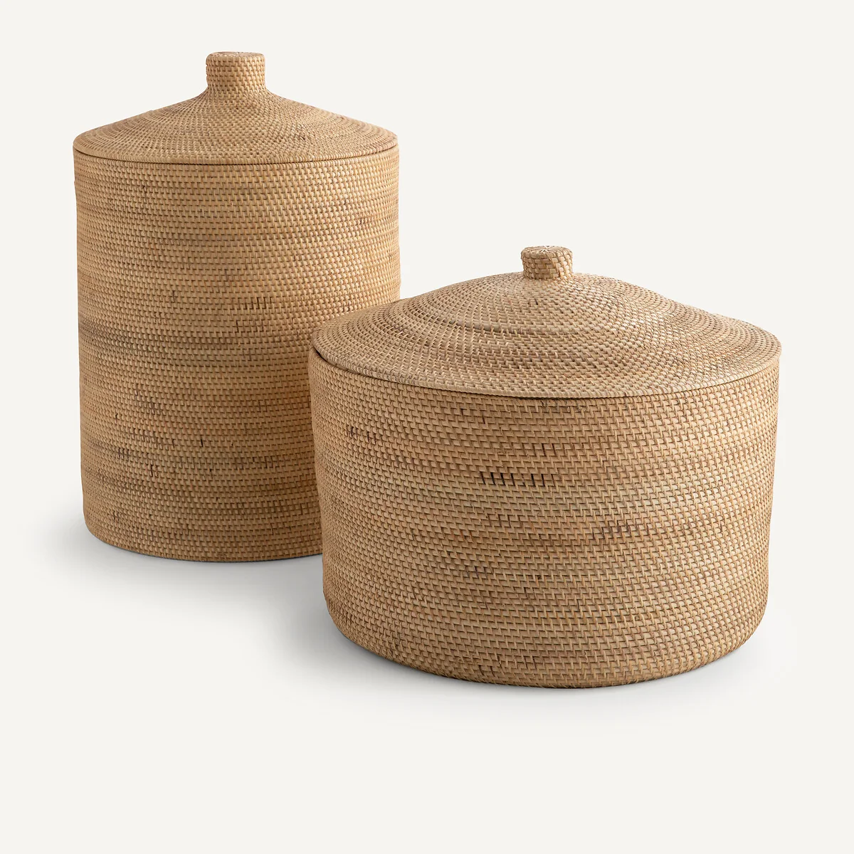 Mirella Rattan and Woven Bamboo Basket – image 4