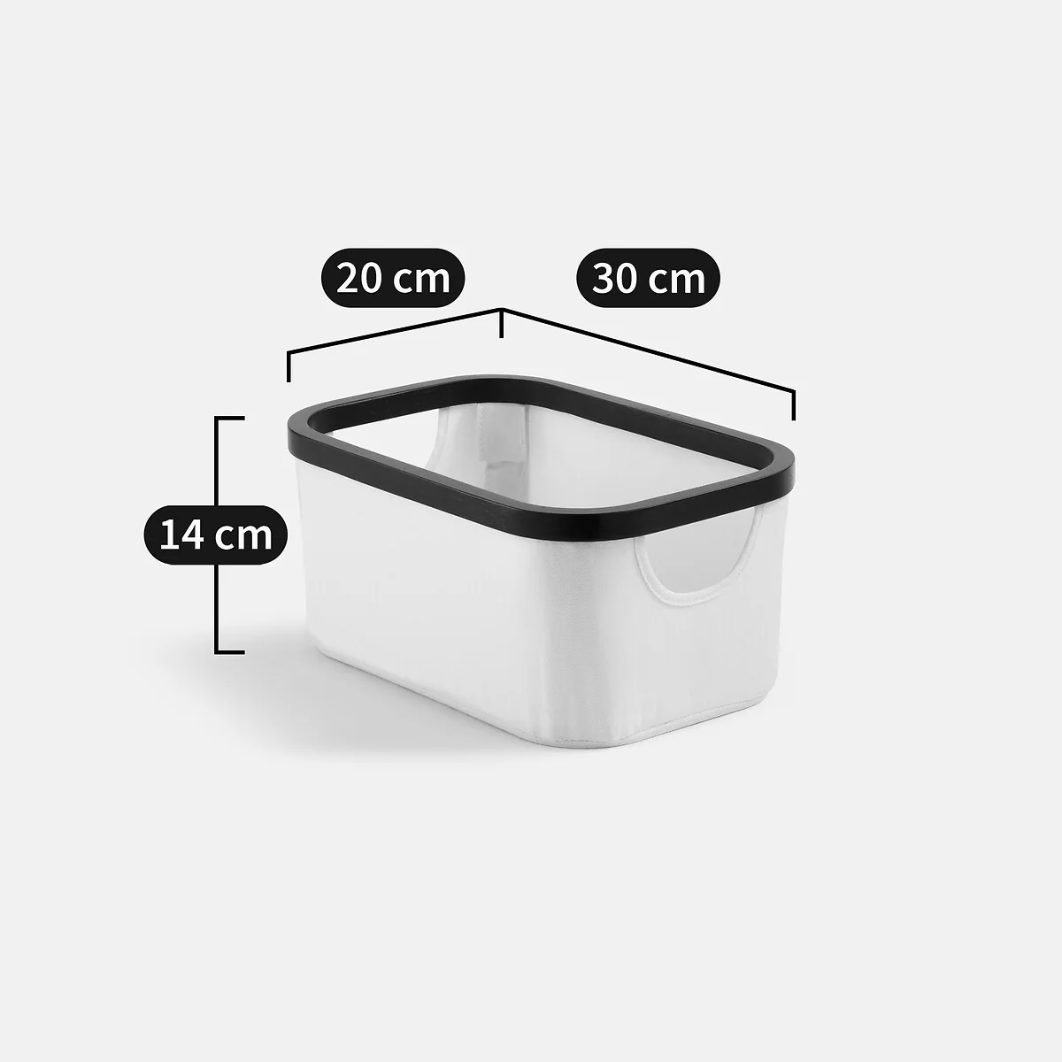 Yoani Black and White Storage Basket, Size S – image 5