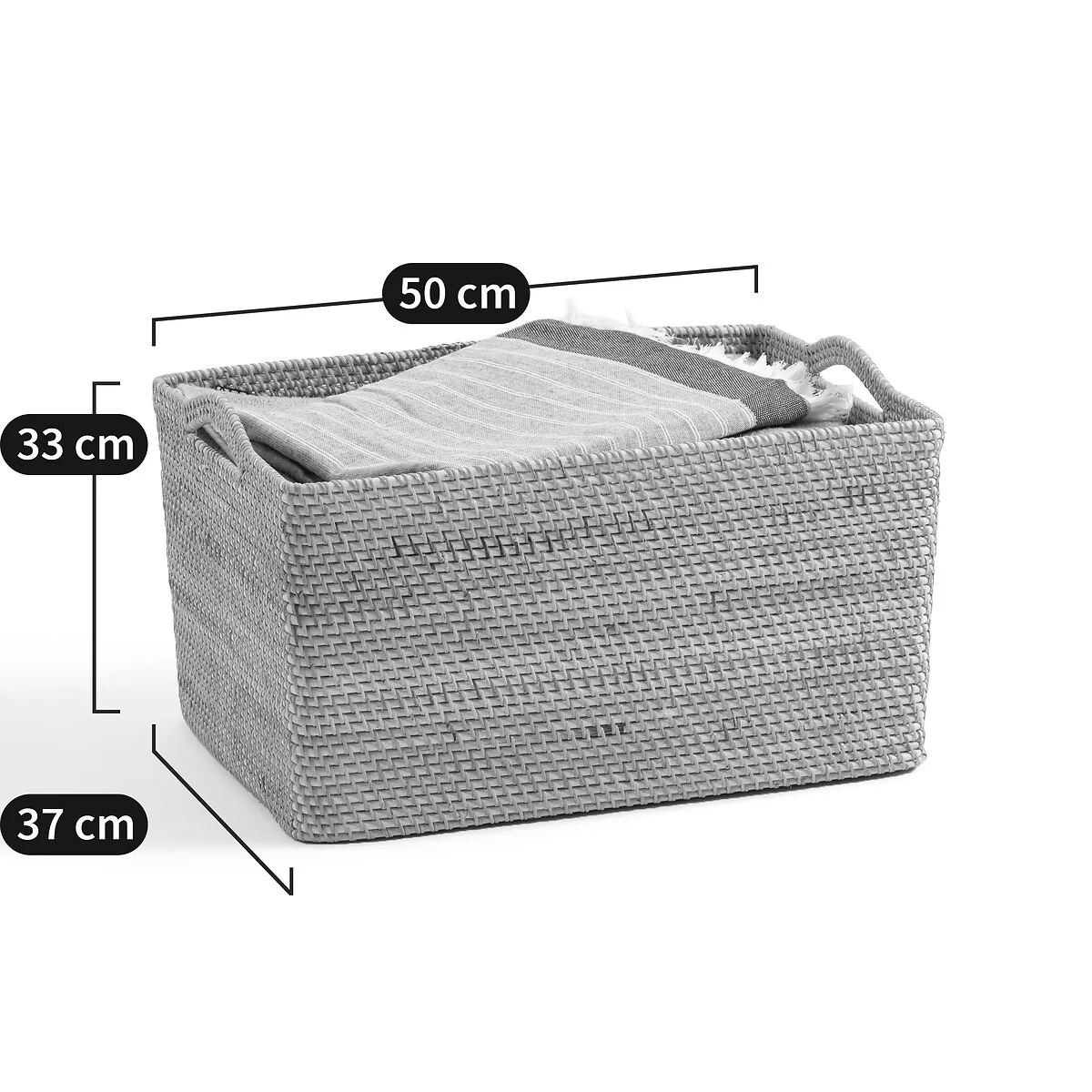 Sorong 50cm Rattan Rectangular Storage Basket – image 5