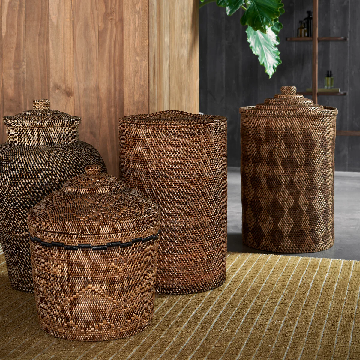 Basket in Woven Rattan Syan – image 2