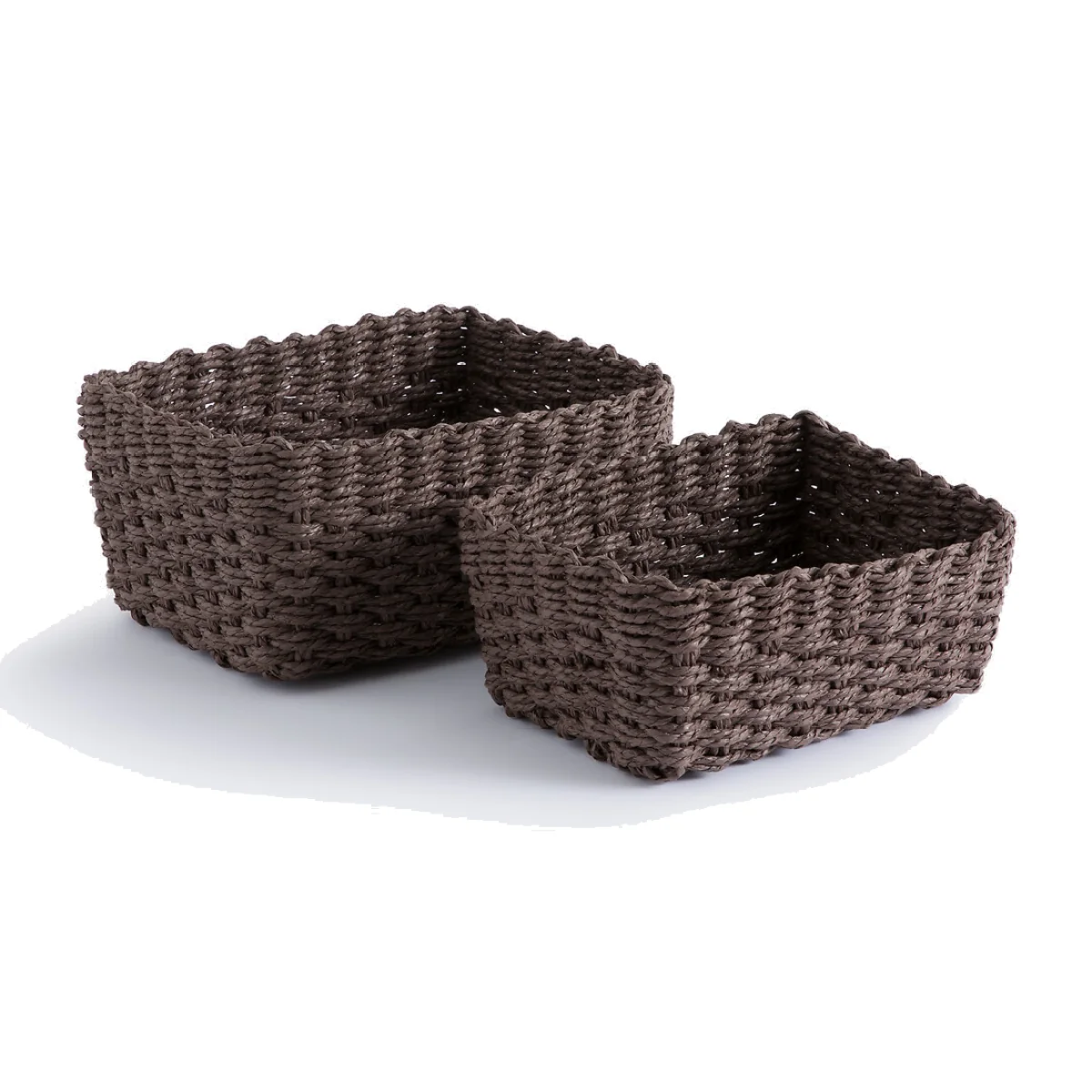 Set of 2 Alano Paper Rope Baskets – image 1