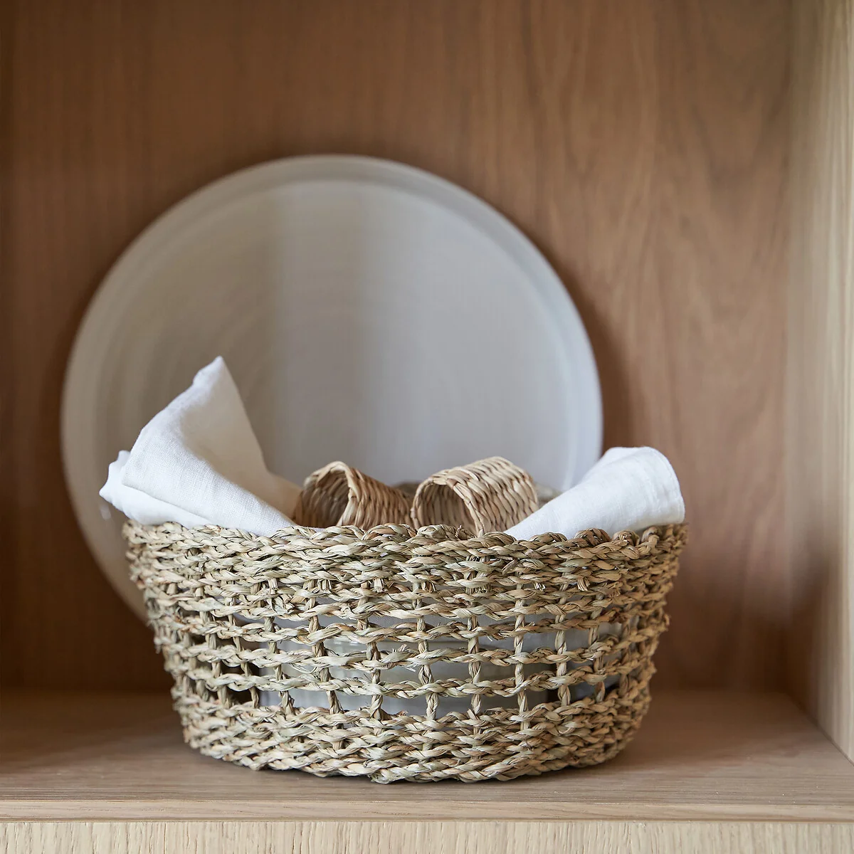 Adilar Woven Grass Bread Basket – image 2