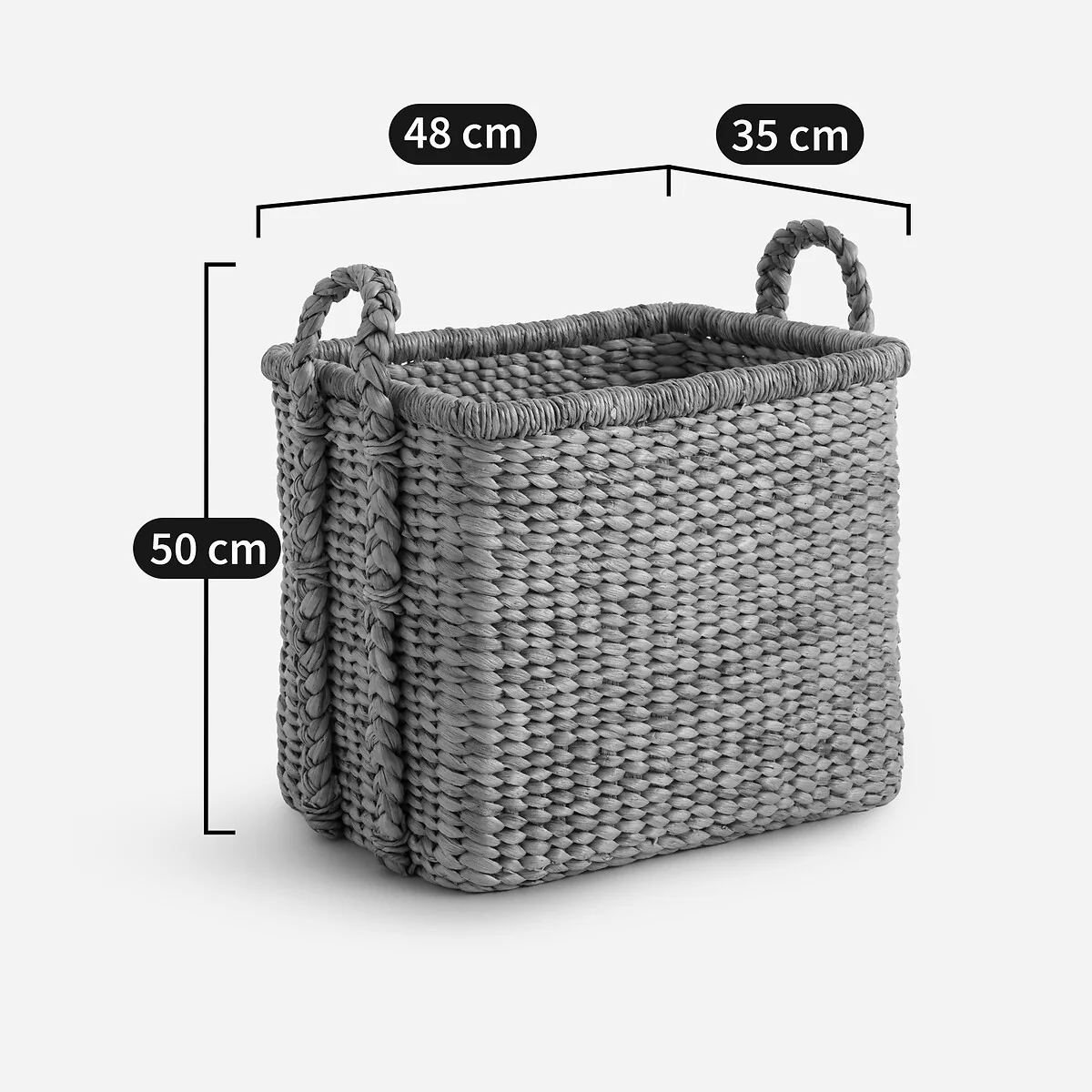Tima Rectangular Basket in Water Hyacinth – image 4