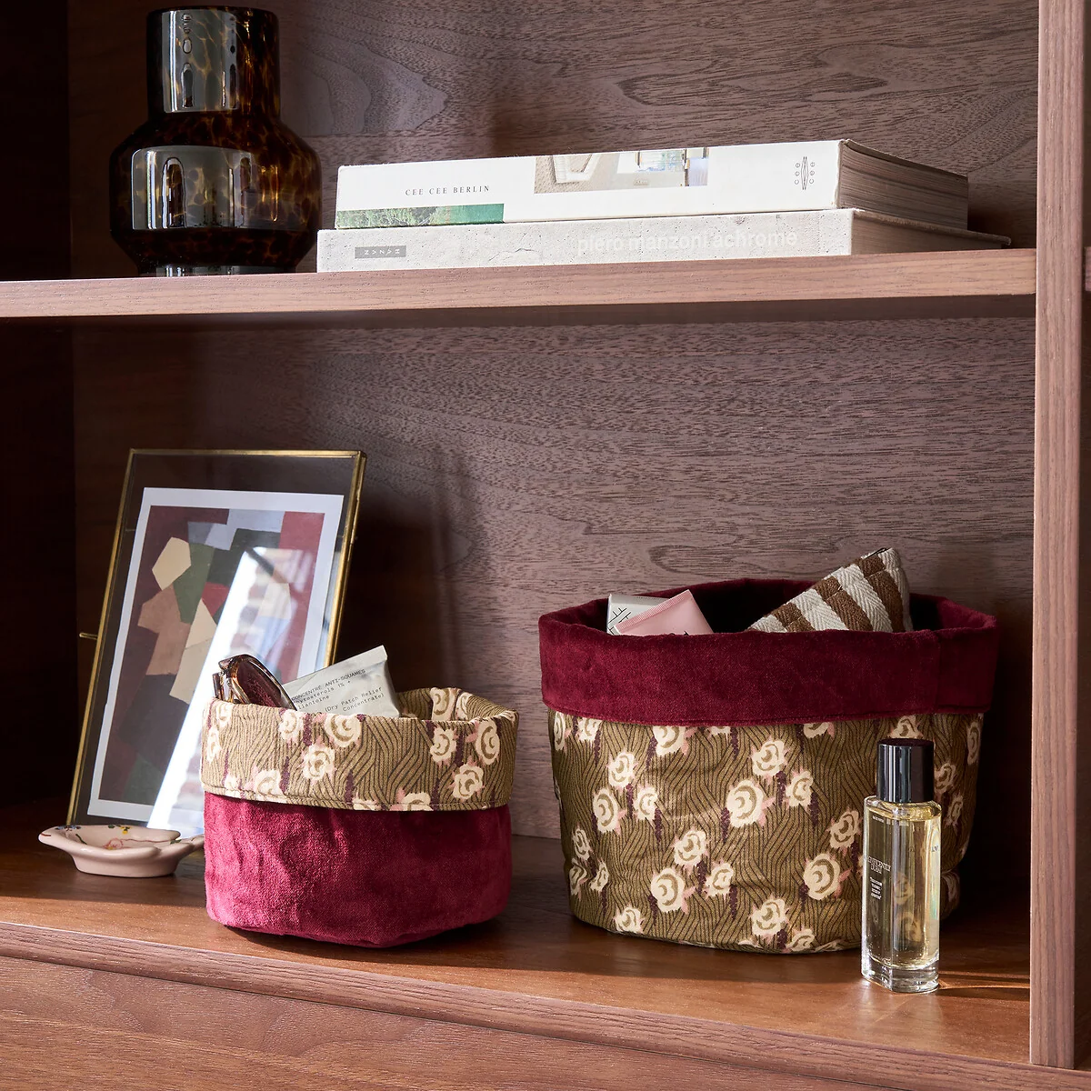Set of 2 Destello Cotton Small Reversible Storage Baskets – image 2