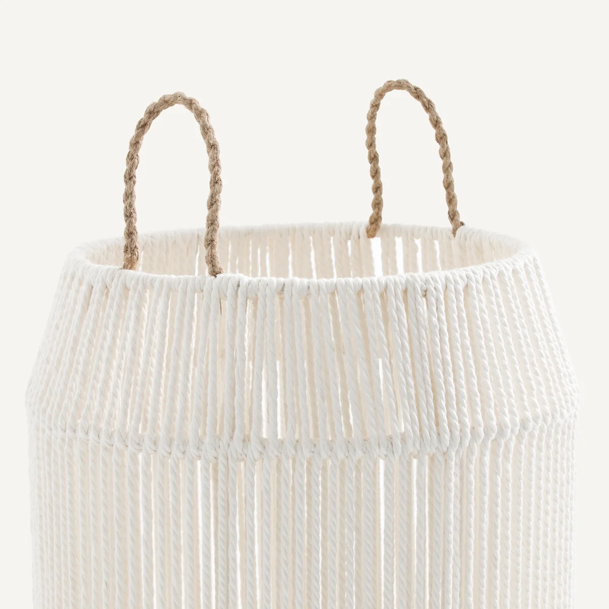 Folo Cotton Round Hand-Woven Basket, Tall Model – image 3