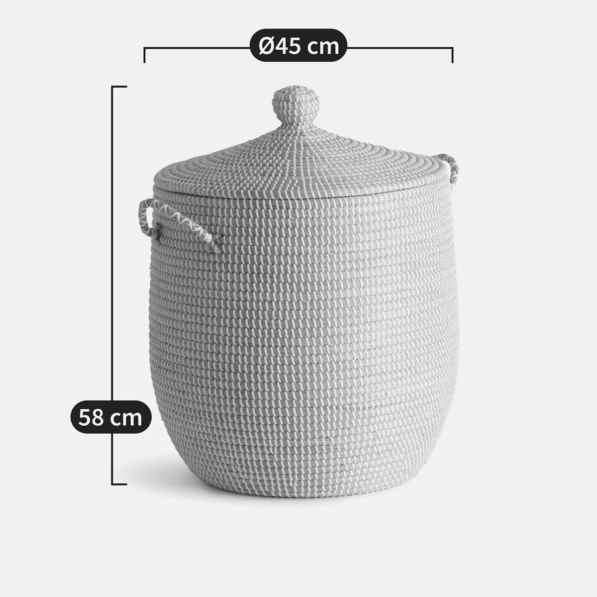 Natala 58cm High Woven Basket with Lid – image 6