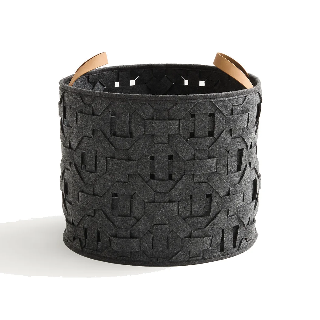 Séra Woven Felt Basket, 35.5cm High