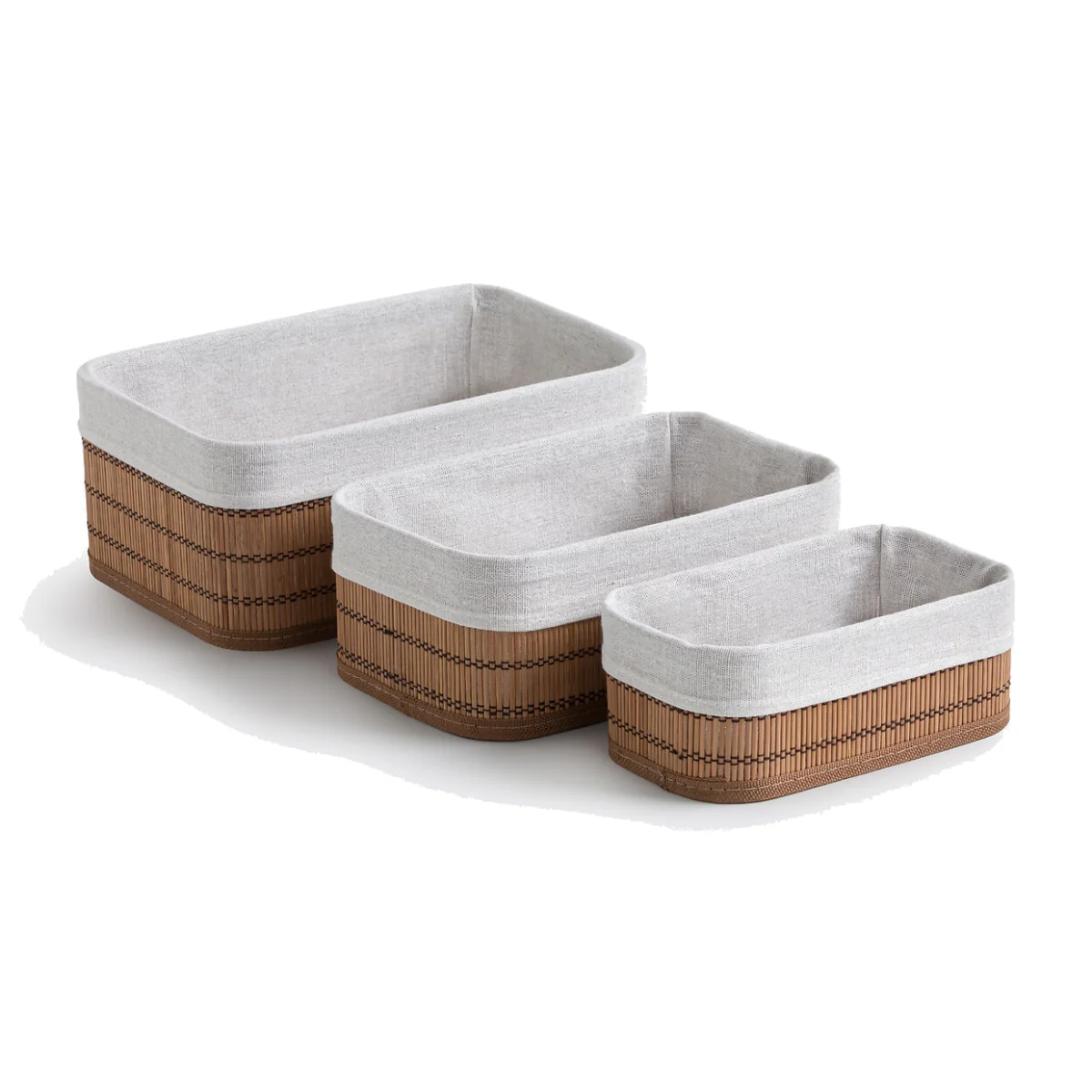 Set of 3 Ysian Bamboo Baskets