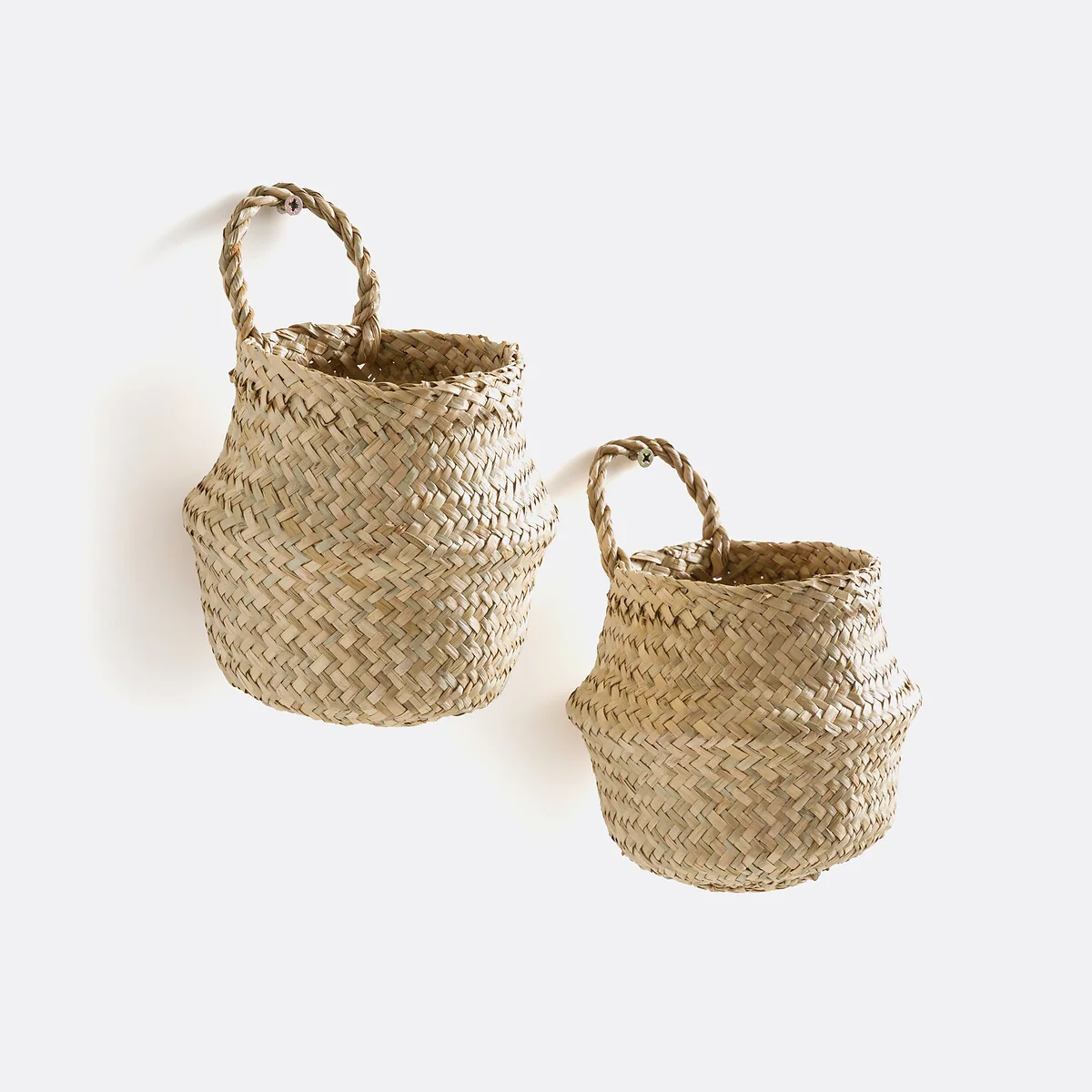 Set of 2 Rixy Woven Straw Wall Baskets – image 3