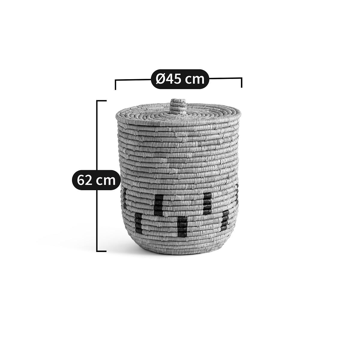 Aquila 45cm Diameter Woven Herbarium Basket with Lid – image 6