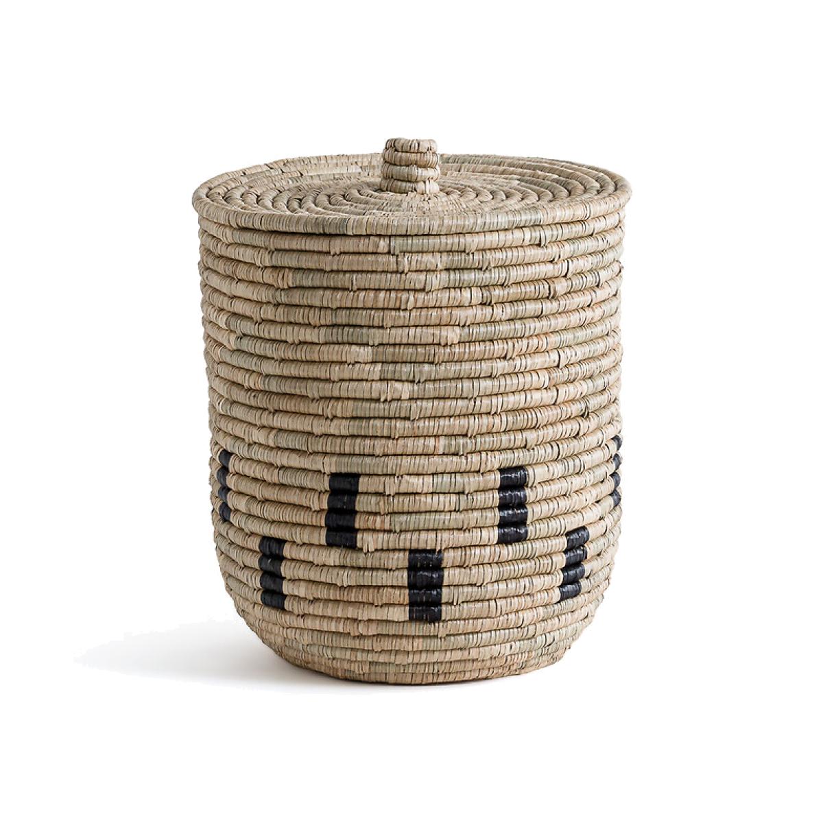 Aquila 45cm Diameter Woven Herbarium Basket with Lid – image 1