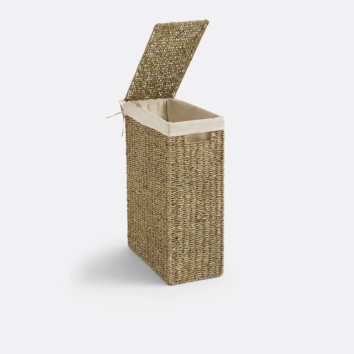 Spacio Narrow Woven Straw Laundry Basket – image 2