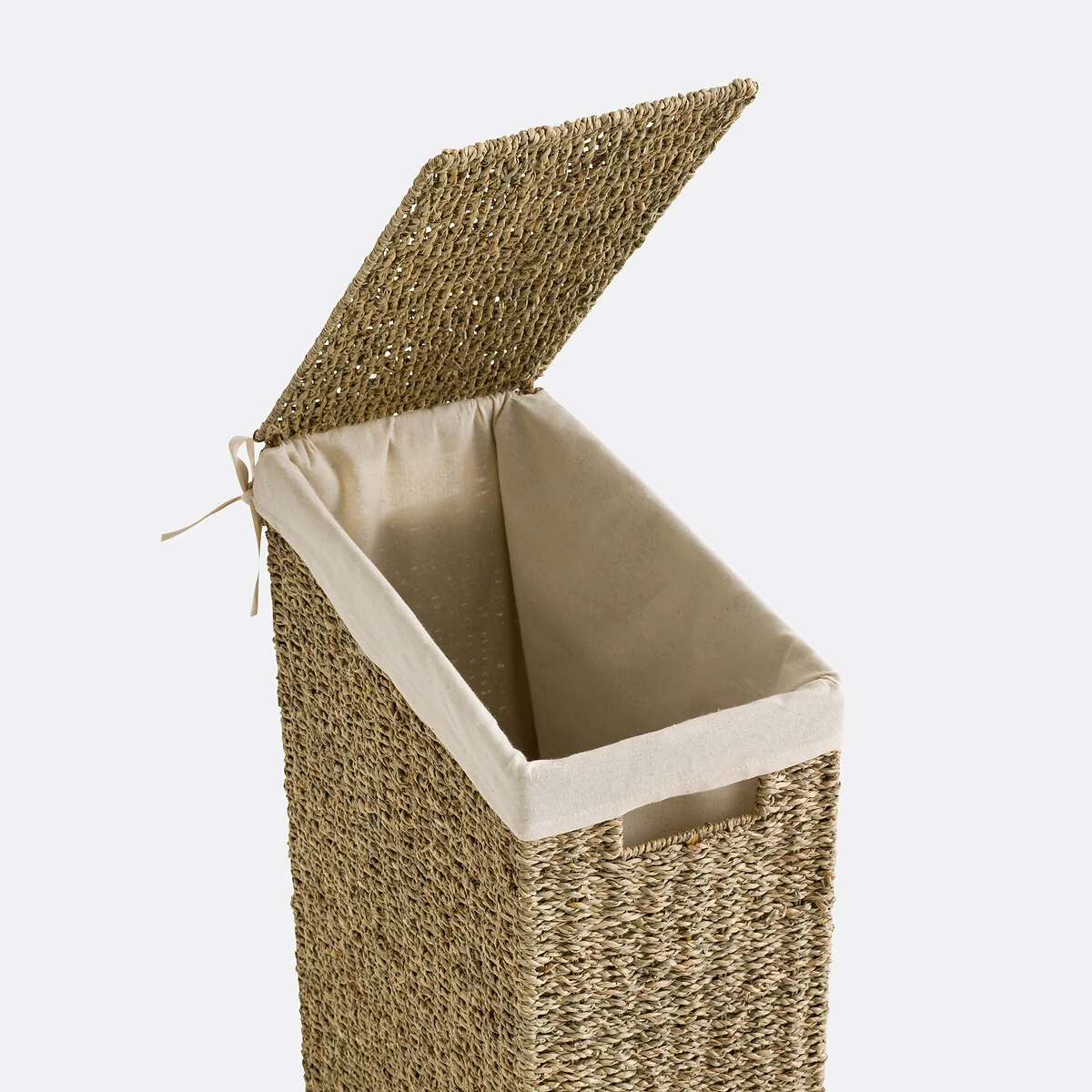 Spacio Narrow Woven Straw Laundry Basket – image 3